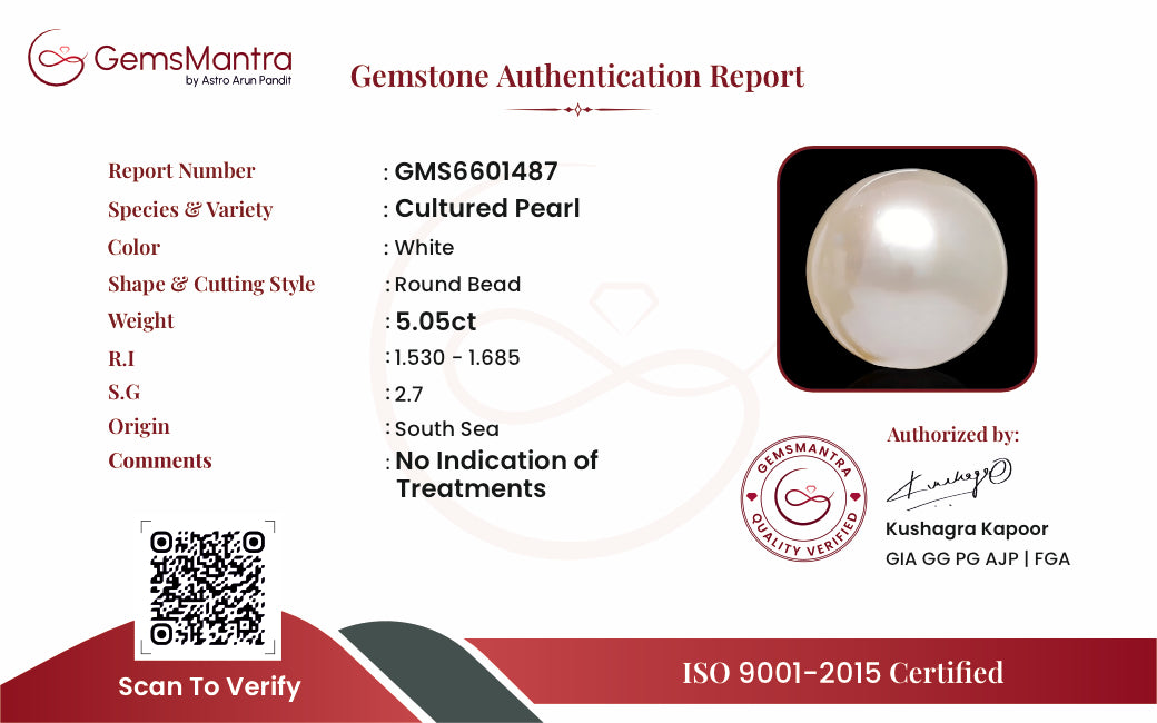 Pearl (Moti) – 5.05 Carat / 5.6 Ratti [GM09684]