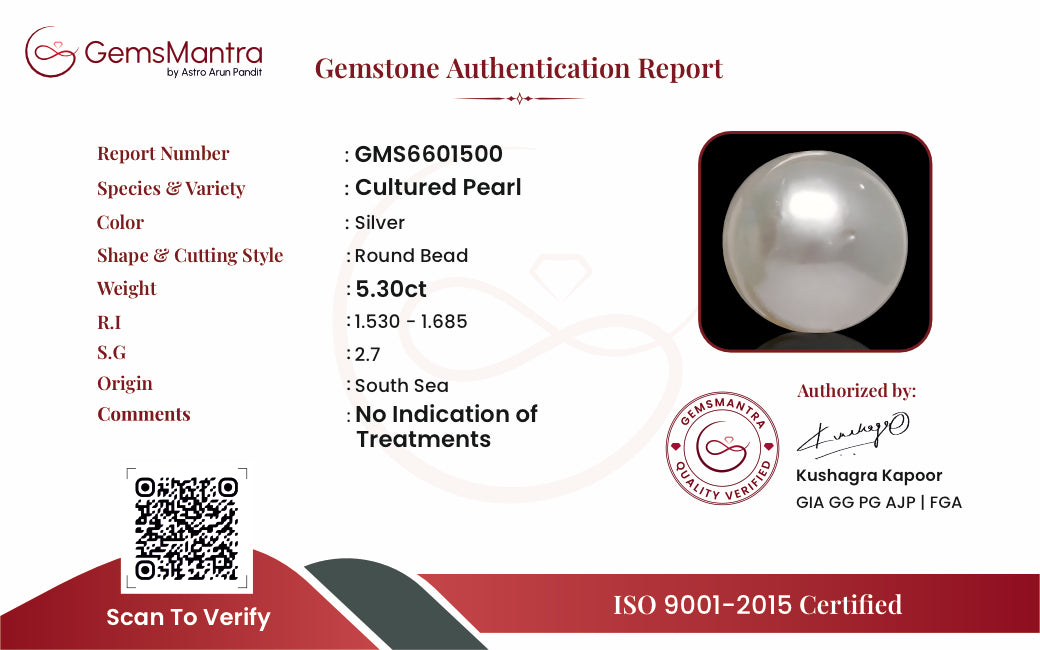 Pearl (Moti) – 5.3 Carat / 5.8 Ratti [GM09699]