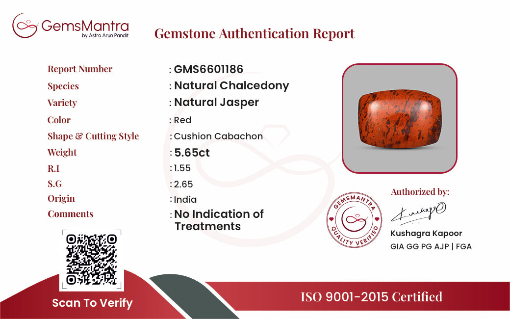 Jasper – 5.65 Carat / 6.2 Ratti [GM09859]