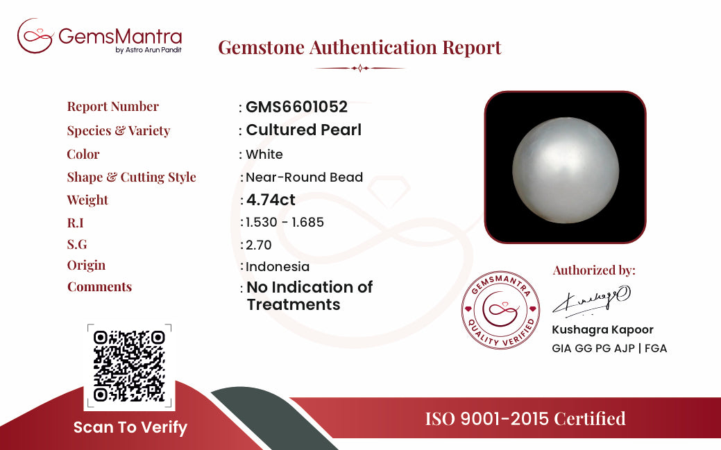 Pearls (Moti) – 4.74 Carat / 5.2 Ratti [GM09908]