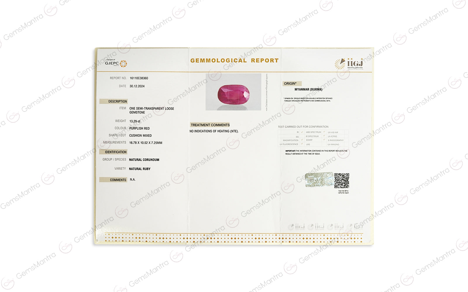 Ruby - 13.29 Carats