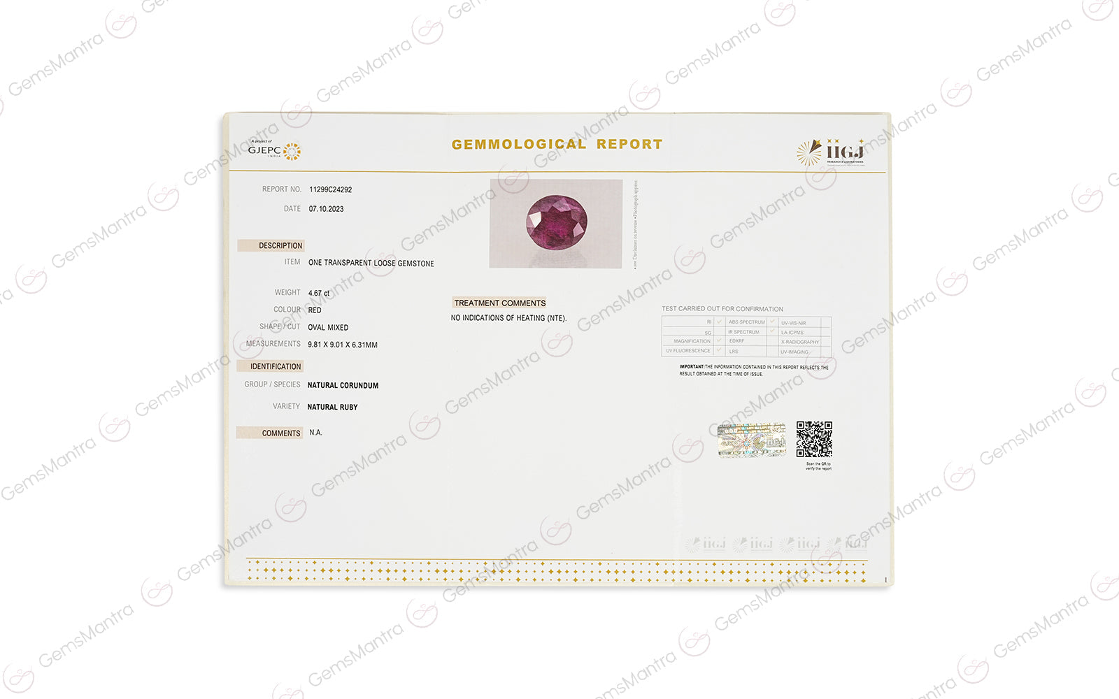 Ruby - 4.67 Carats