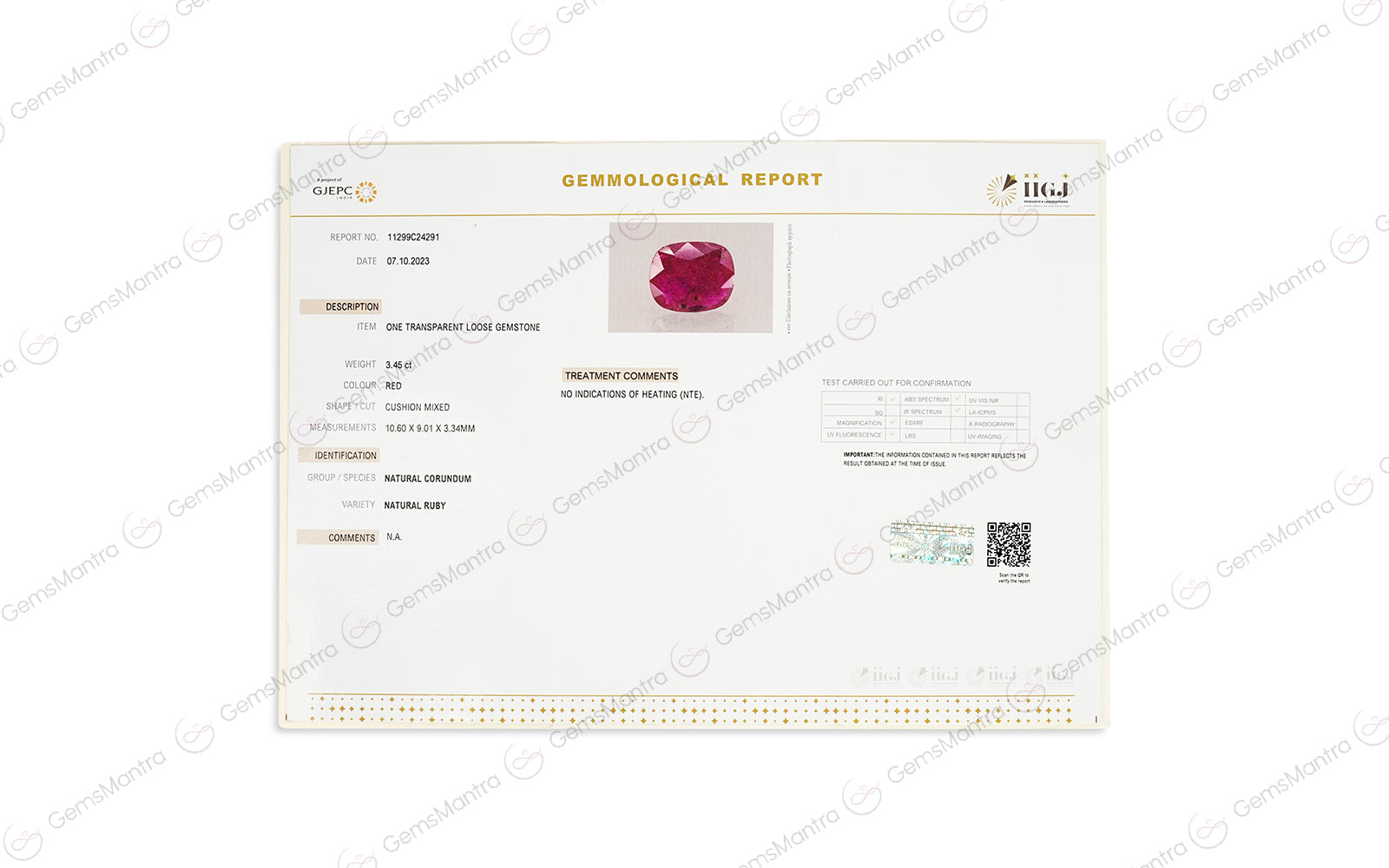 Ruby - 3.45 Carats