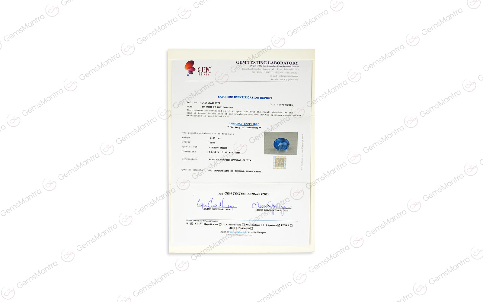 Blue Sapphire - 9.89 Carats