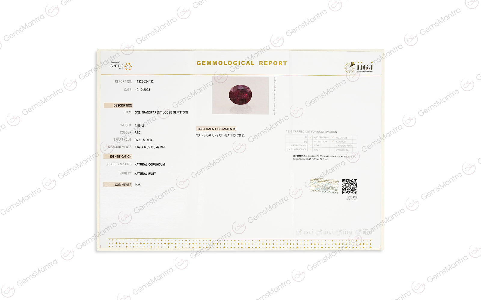 Ruby - 1.58 Carats