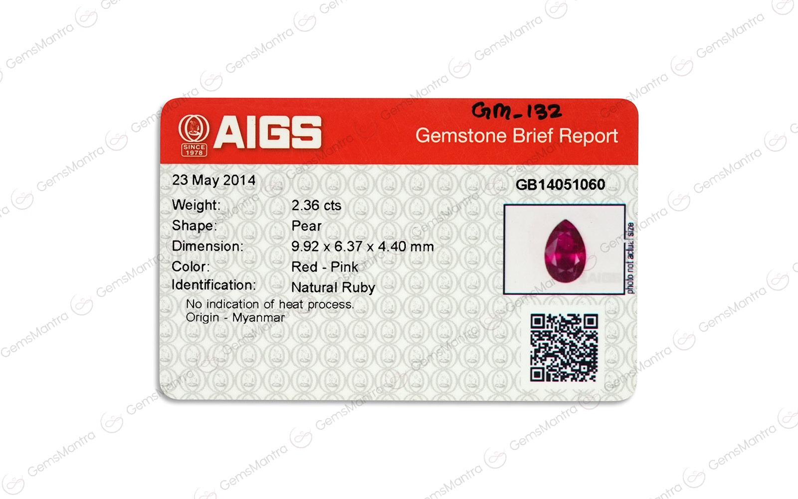 Ruby - 2.35 Carats