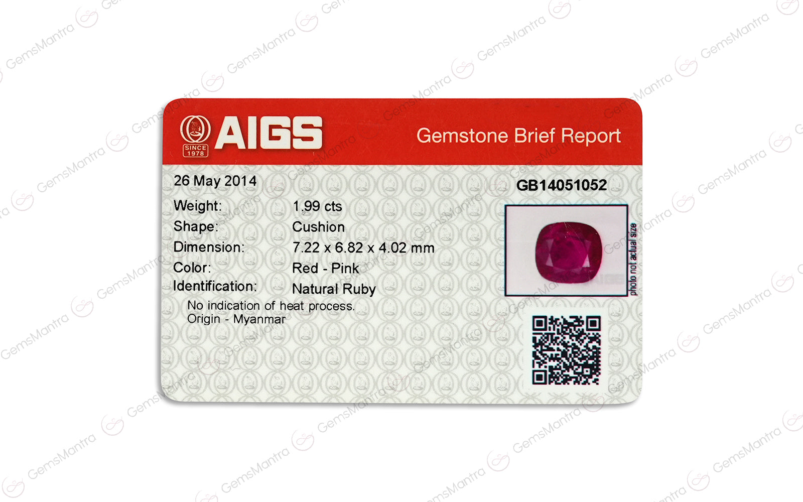 Ruby - 1.99 Carats