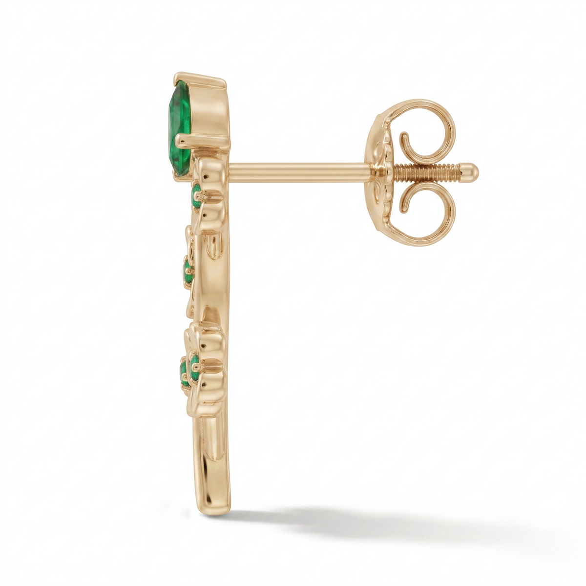 Emerald Floral Vine Ear Climbers