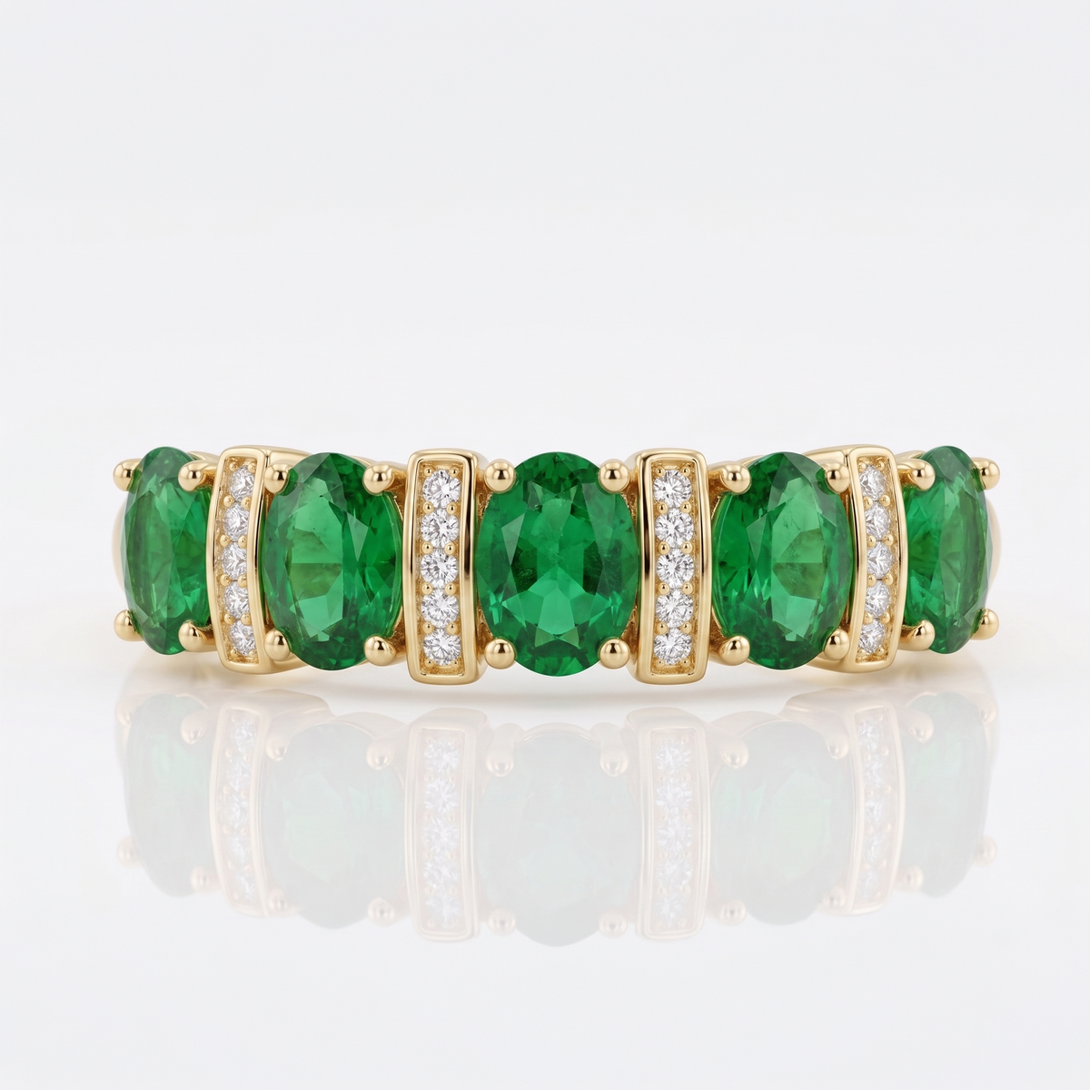 Emerald Isle Oval Eternity Band