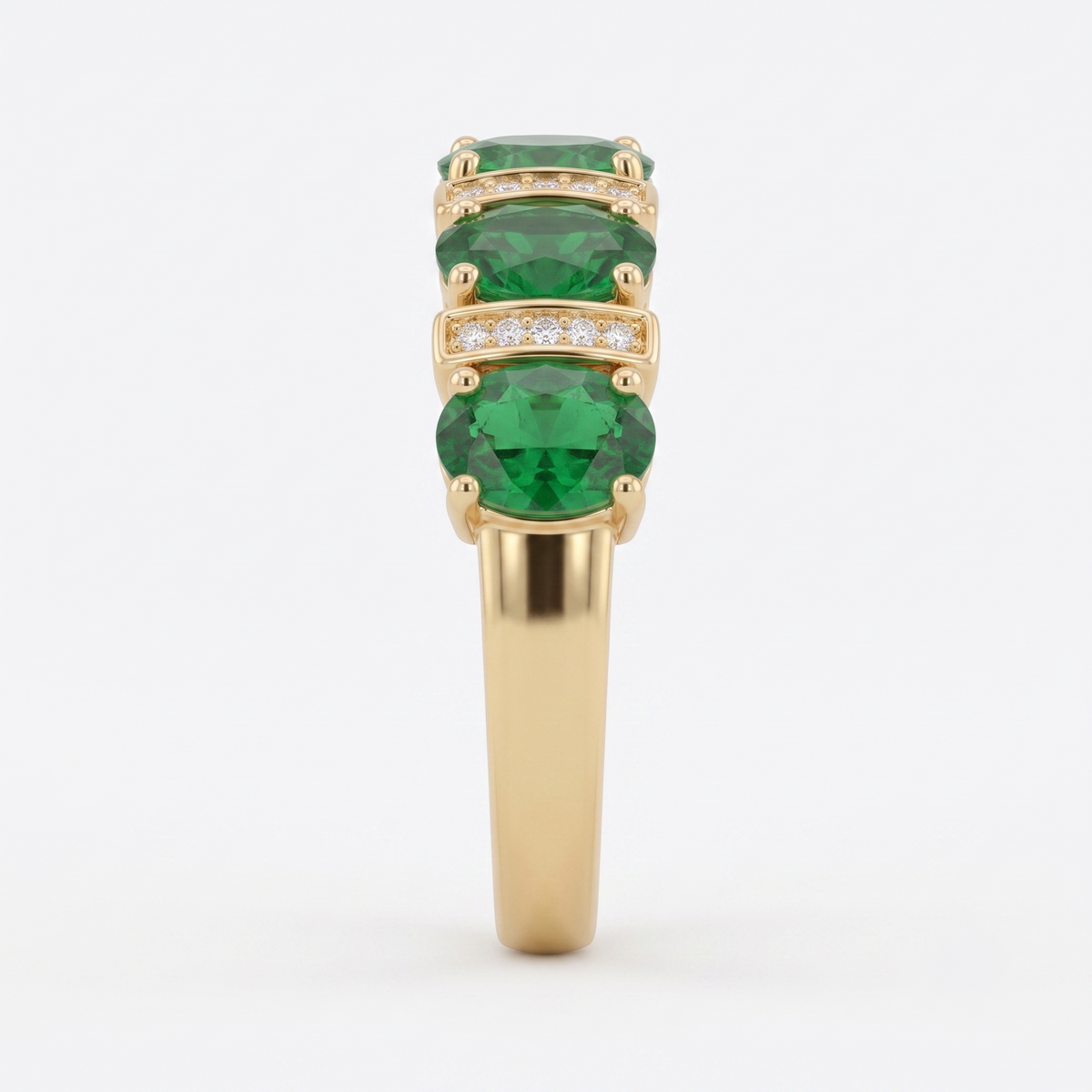 Emerald Isle Oval Eternity Band