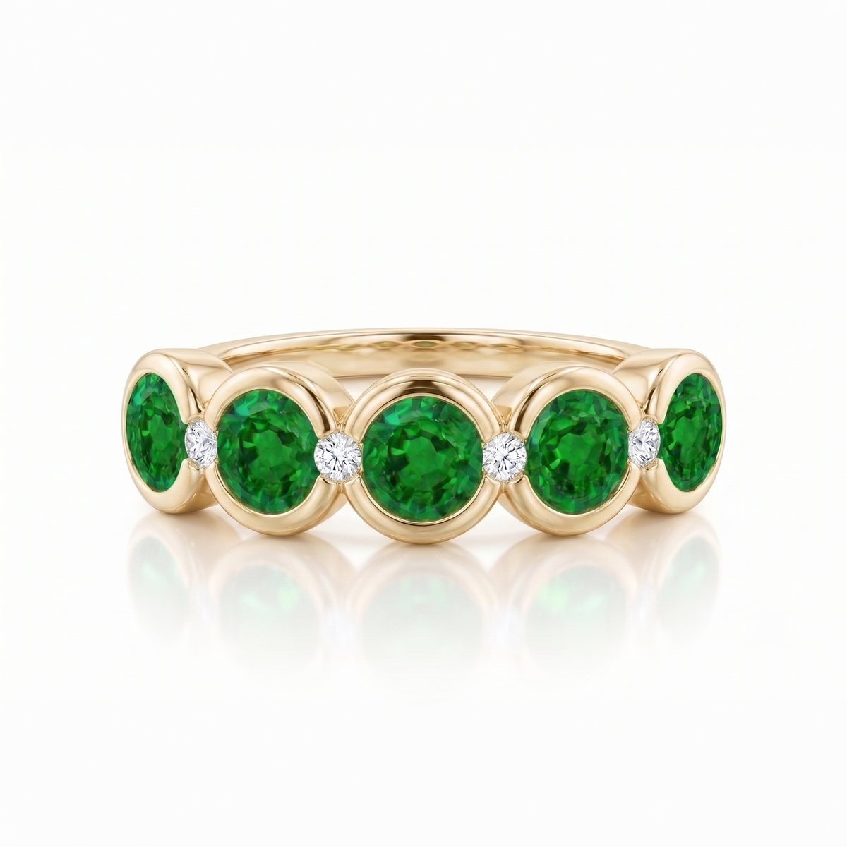 Emerald Oasis Five-Stone Ring