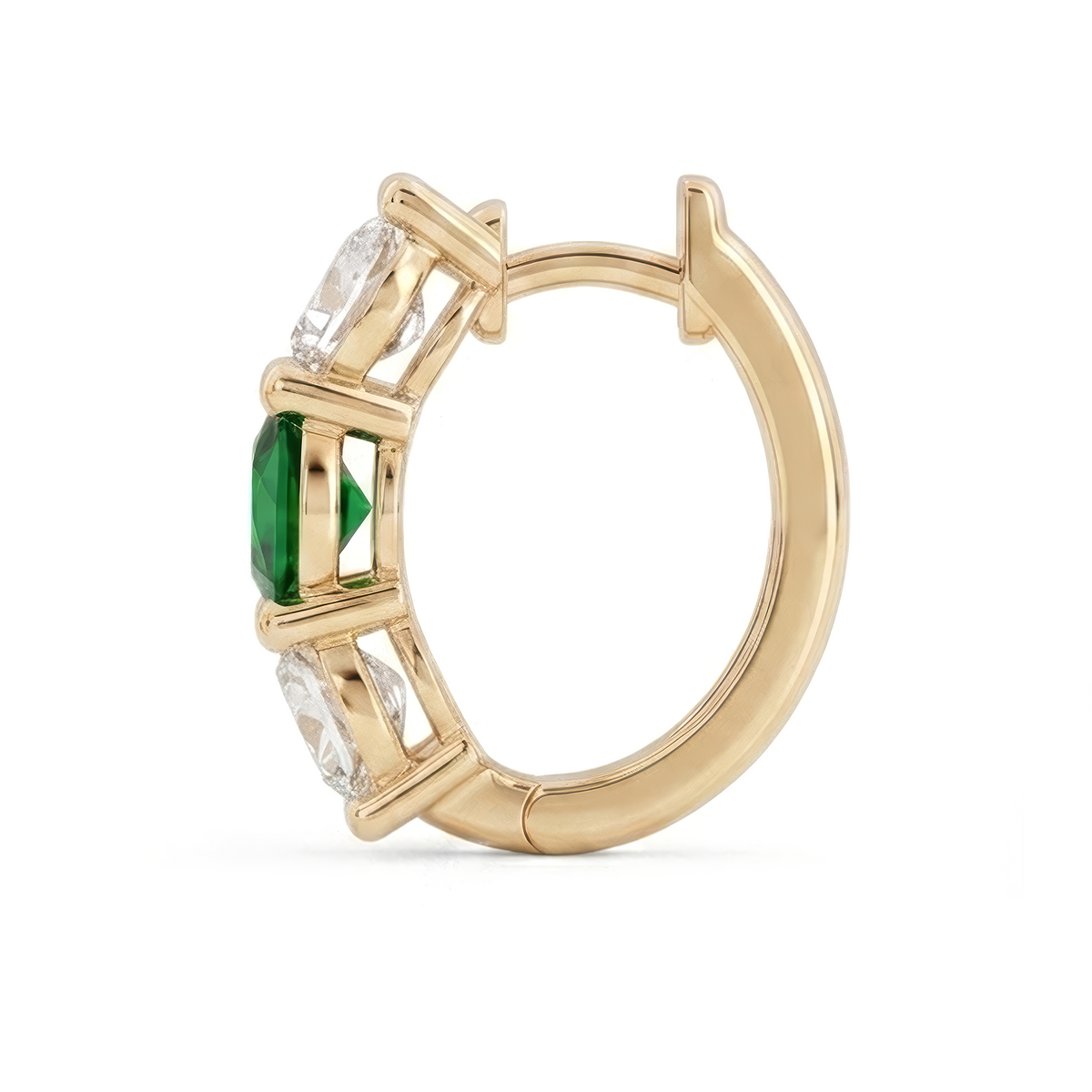 Emerald Trio Hoop Earrings