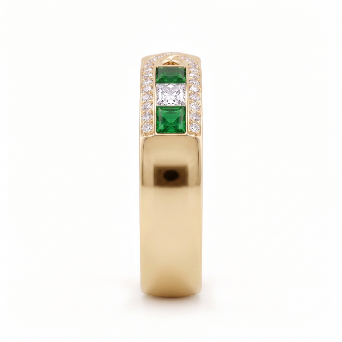Verdant Harmony Band in Gold Finish