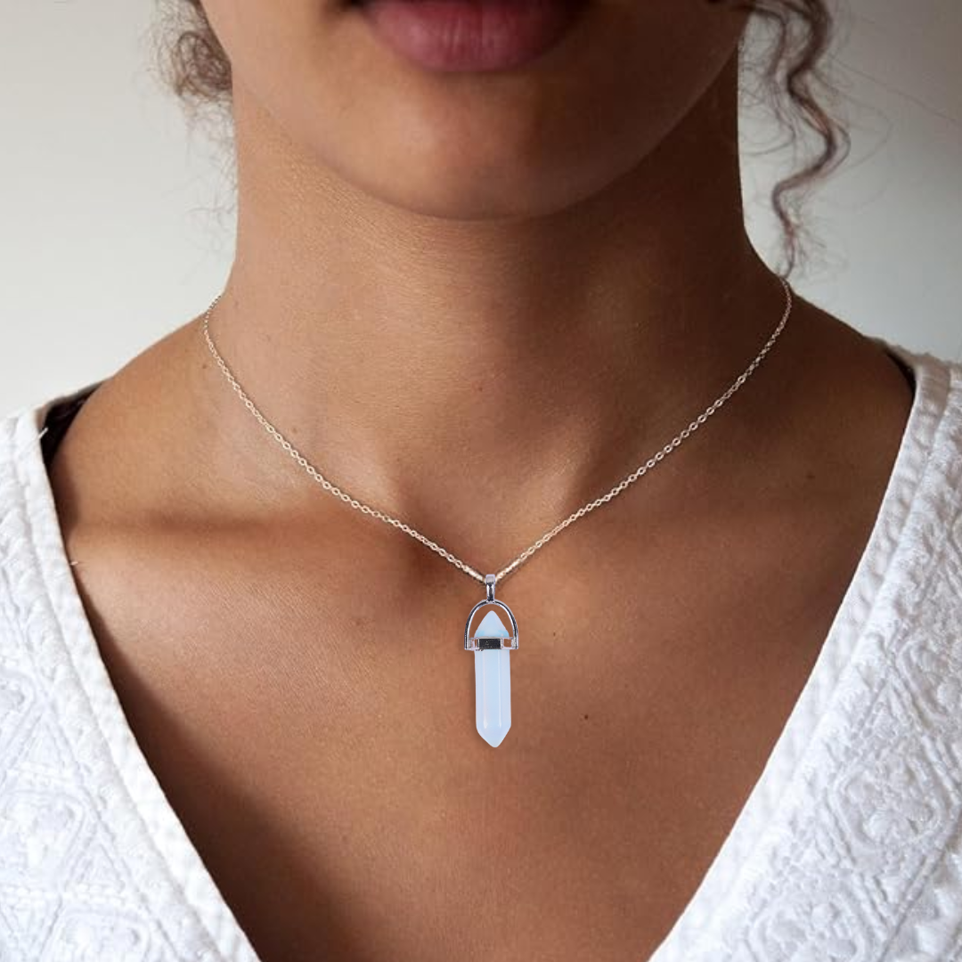 Opalite Double Terminated Pencil Pendant