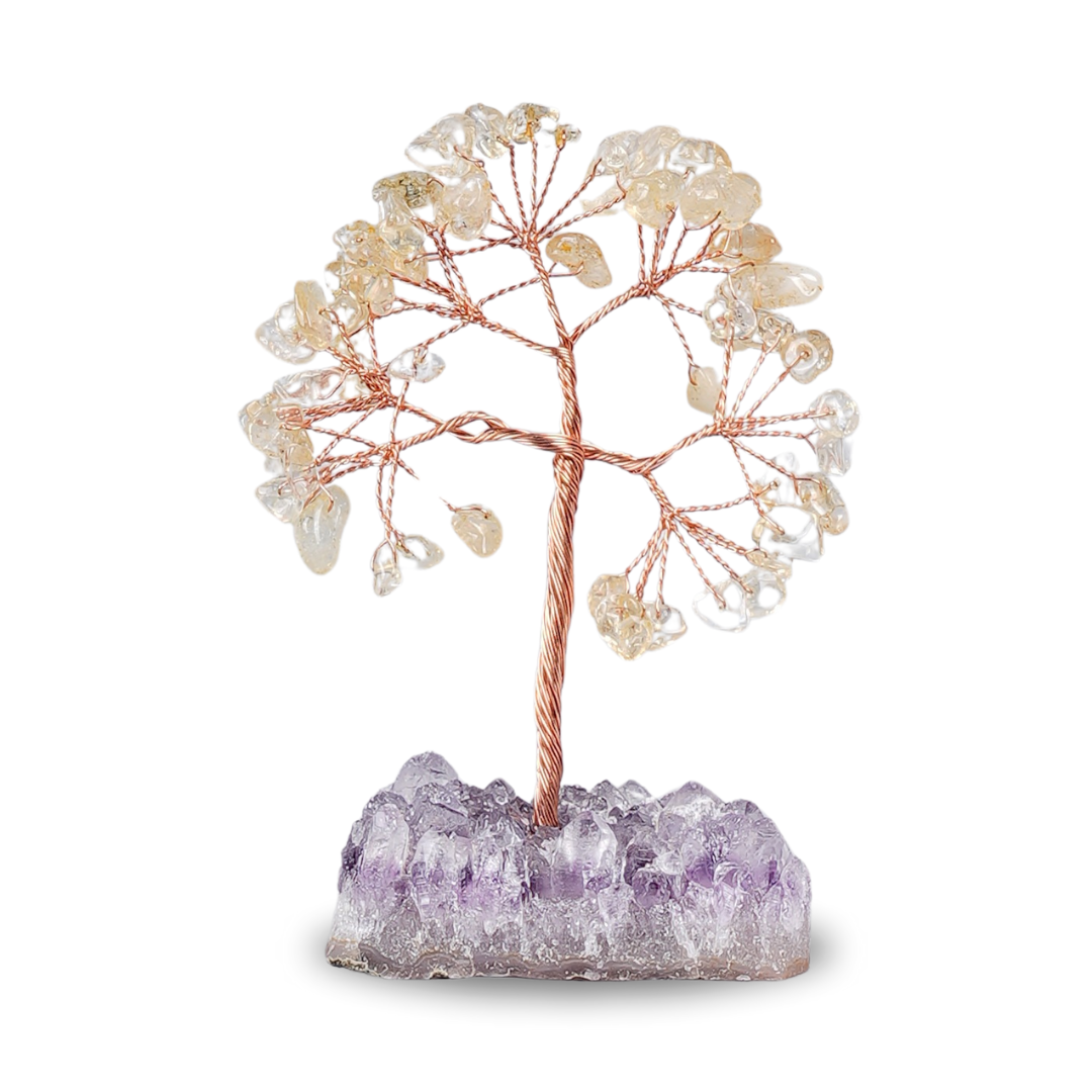 Citrine With Amethyst Cluster Tree