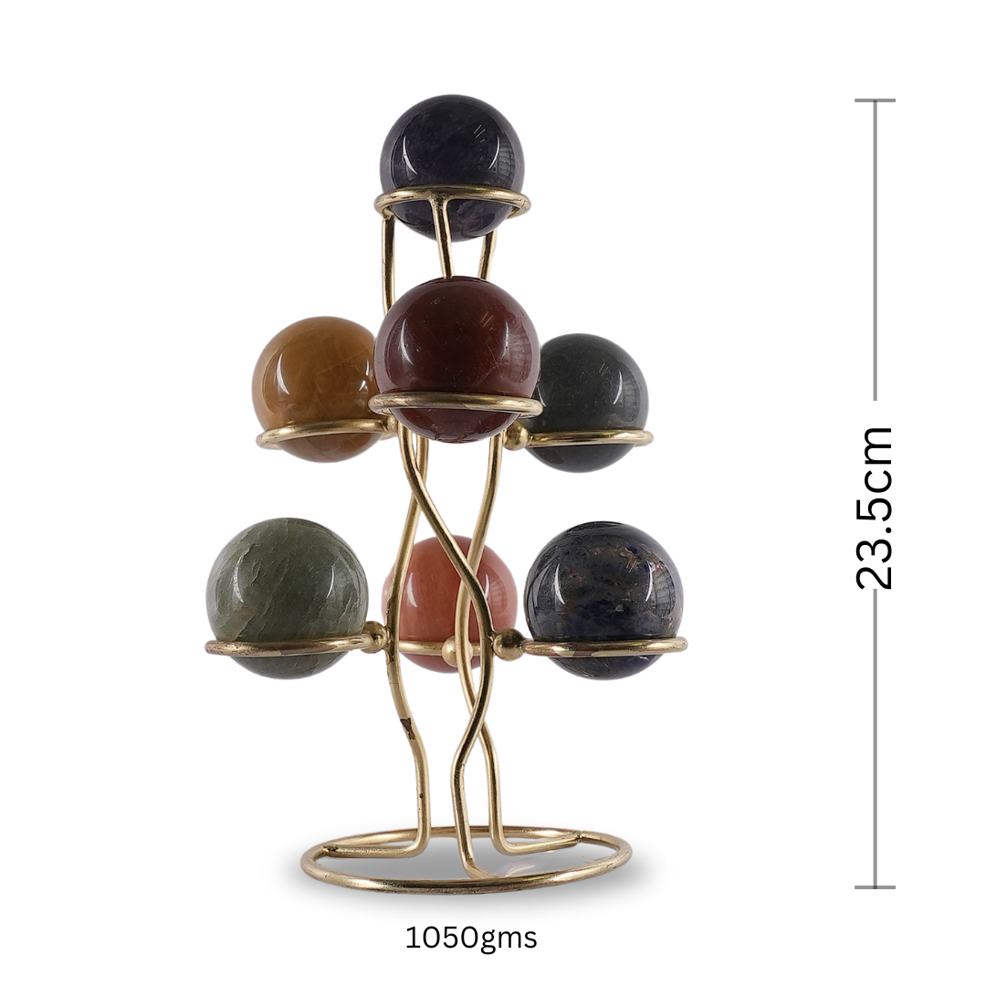 7 Chakra Sphere/Ball With Stand