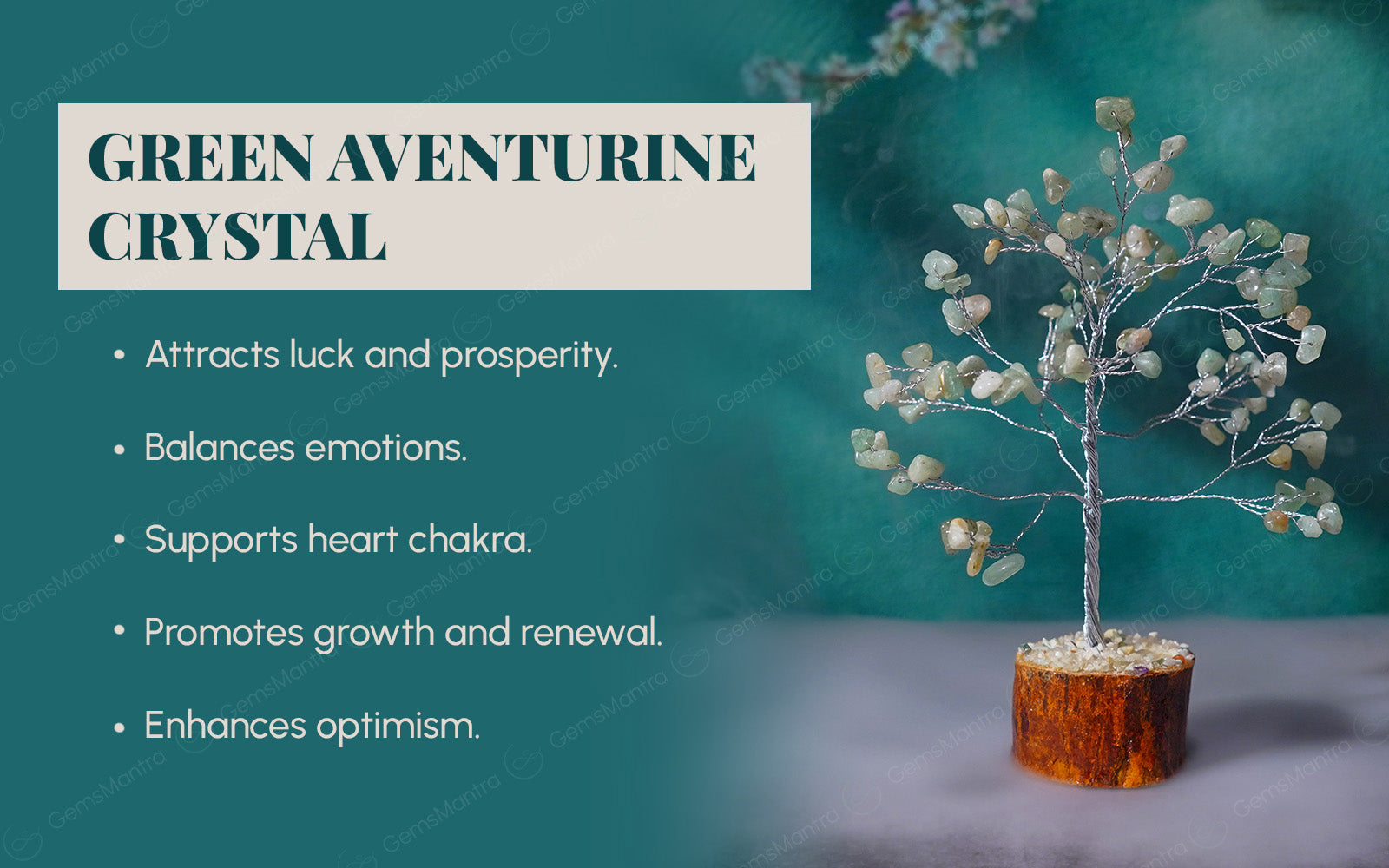 Small Green aventurine Crystal Tree