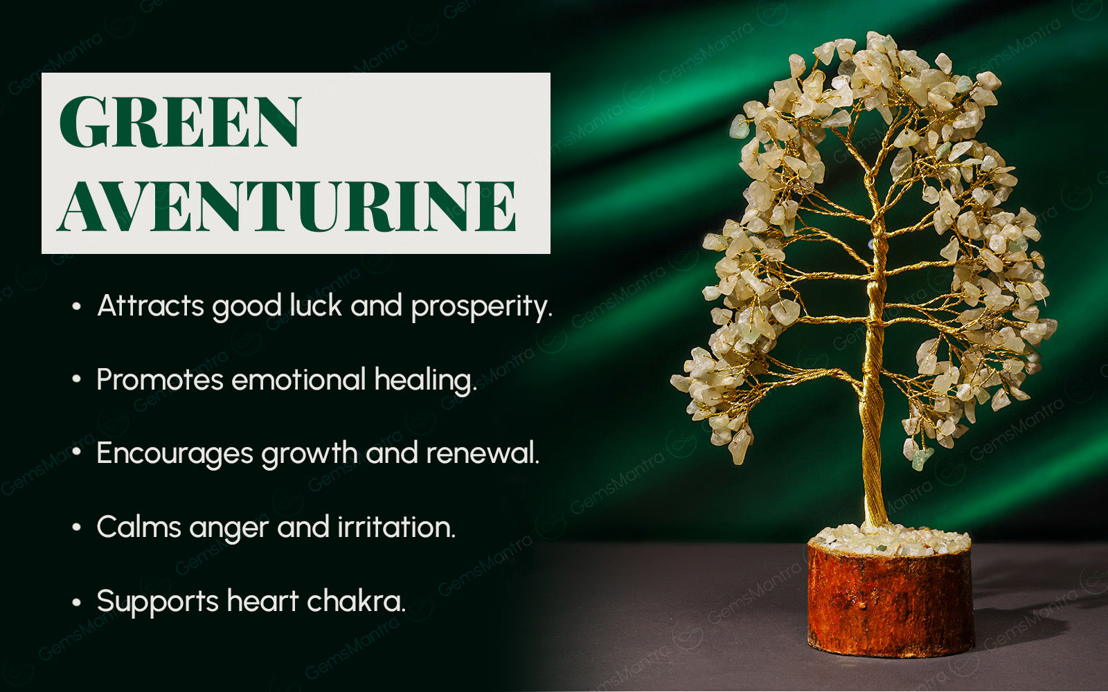 Large Green aventurine Crystal Tree