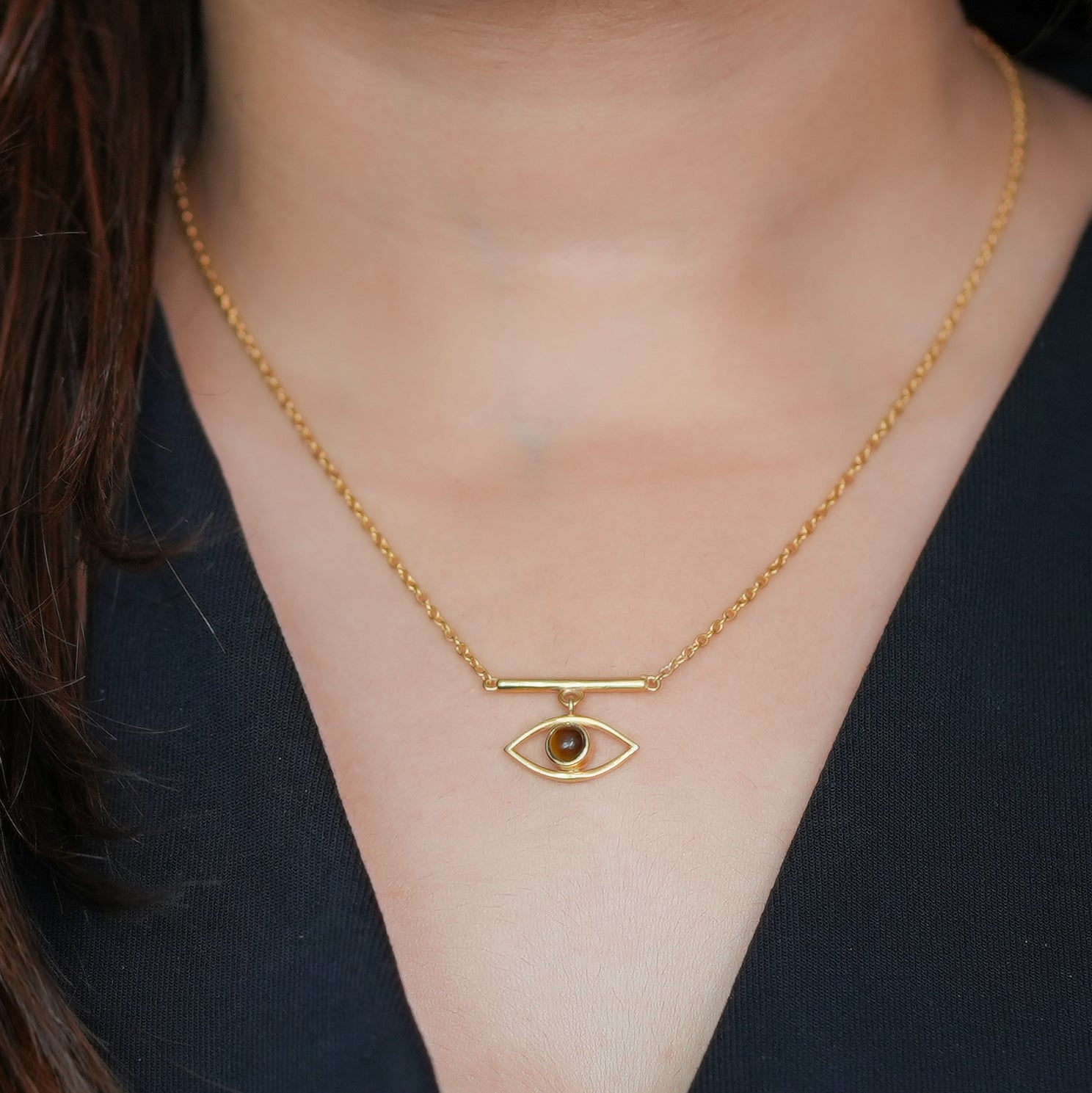 Tiger Eye Protection Pendant Necklace | Everyday Protection Jewelry
