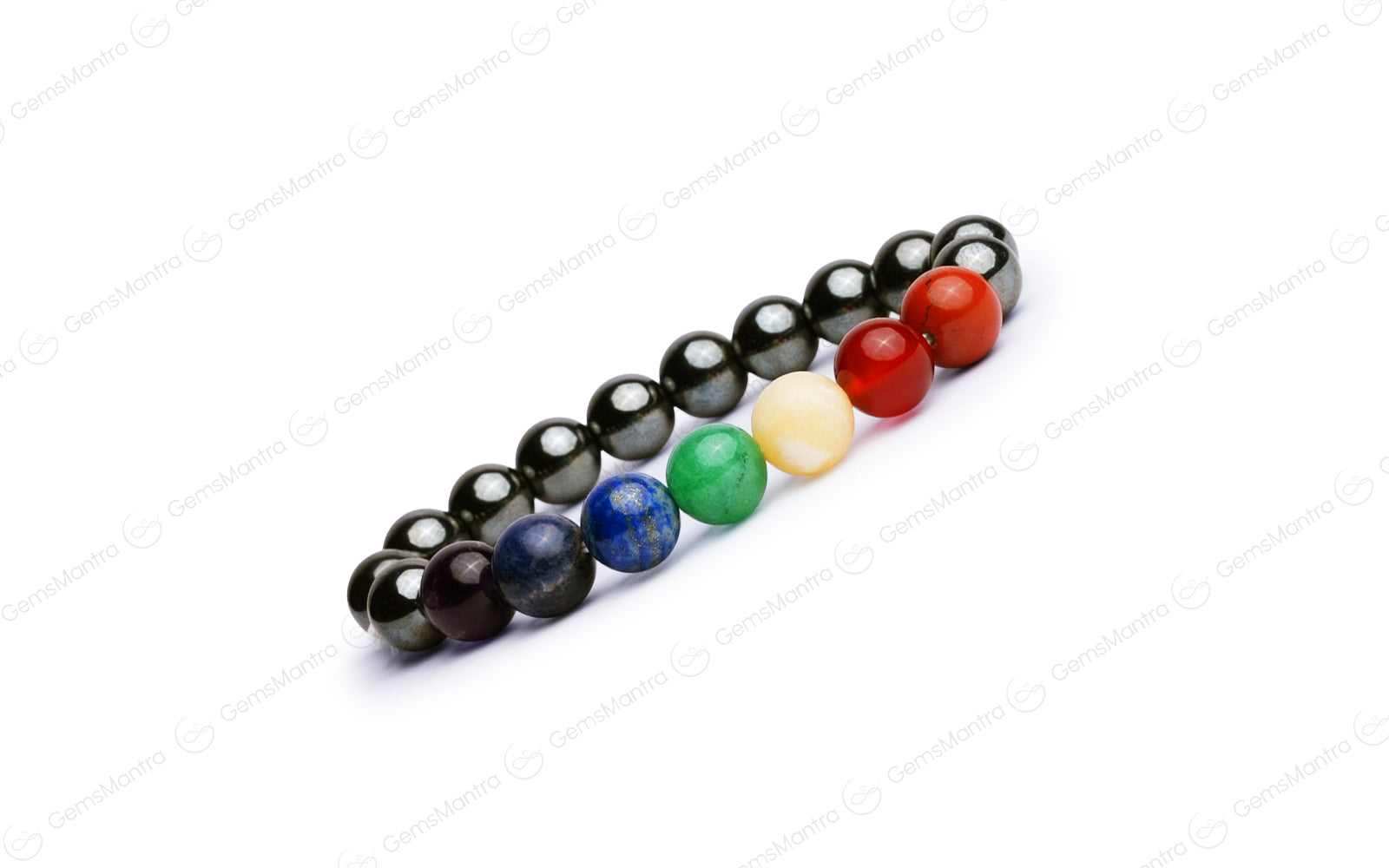 7 chakra Hematite Bracelet