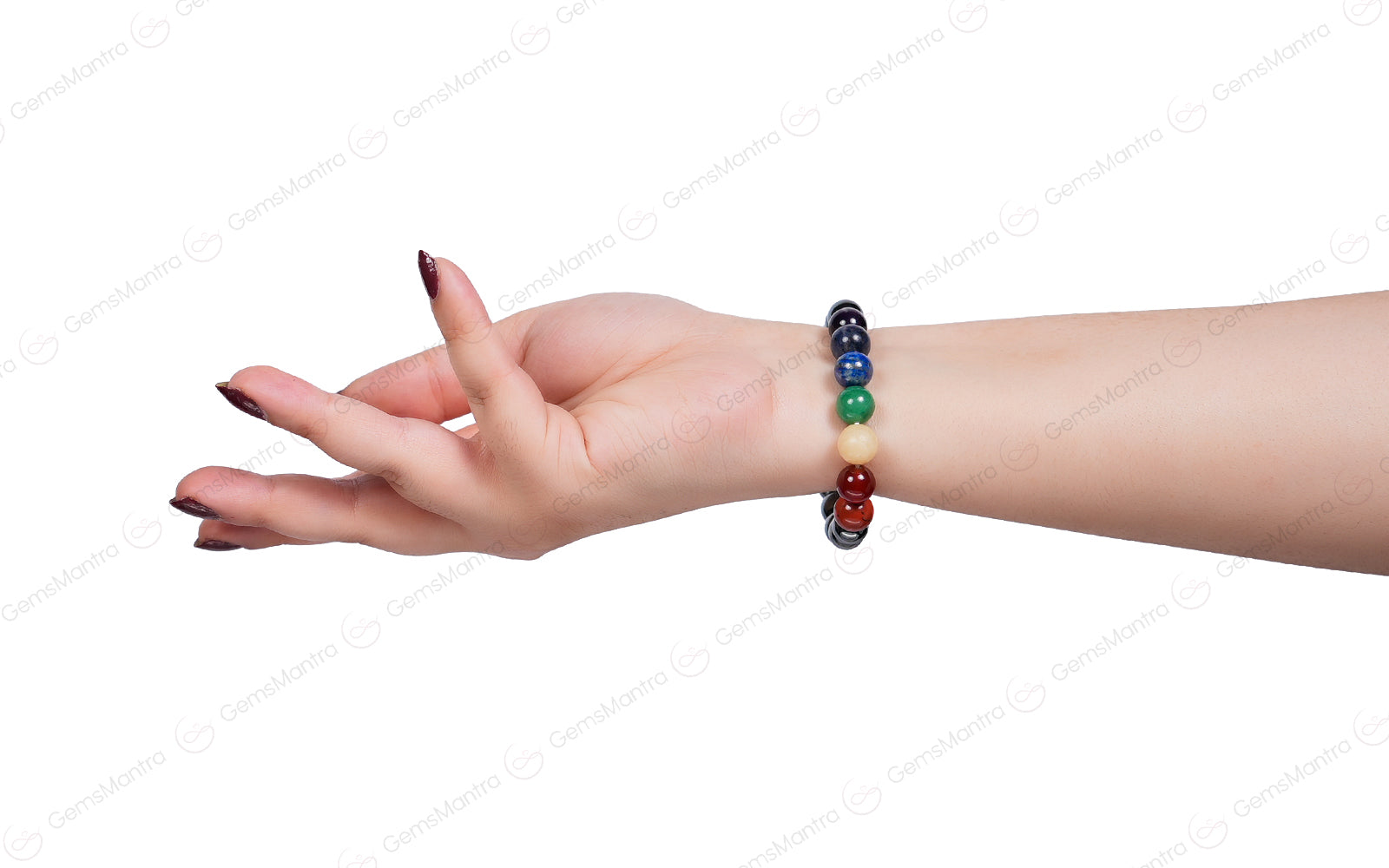 7 chakra Hematite Bracelet
