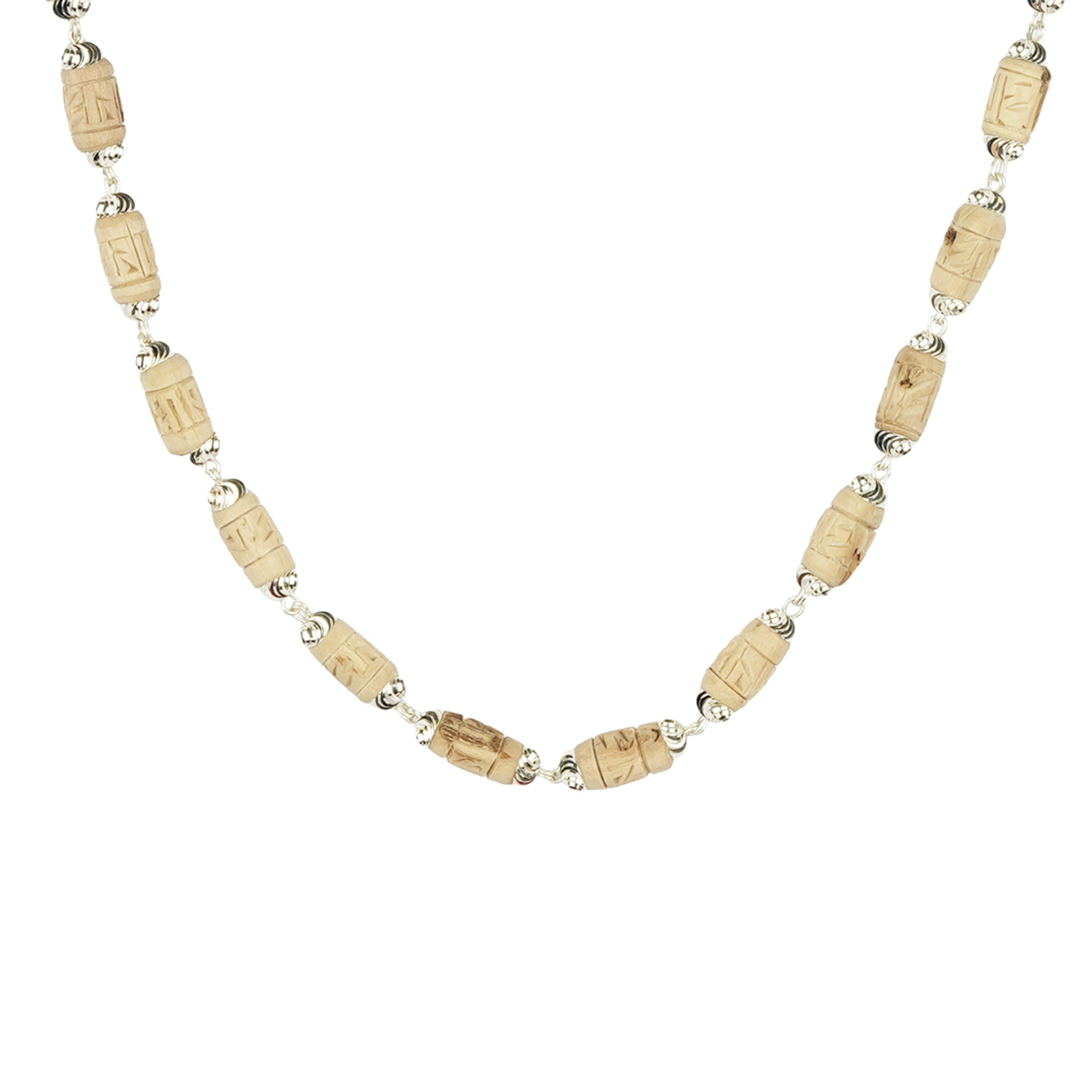 Silver Radhe Naam Tulsi Mala – for Japa