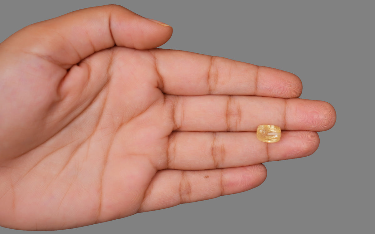 Yellow Sapphire (Pukhraj) – 6.67 Carat / 7.40 Ratti