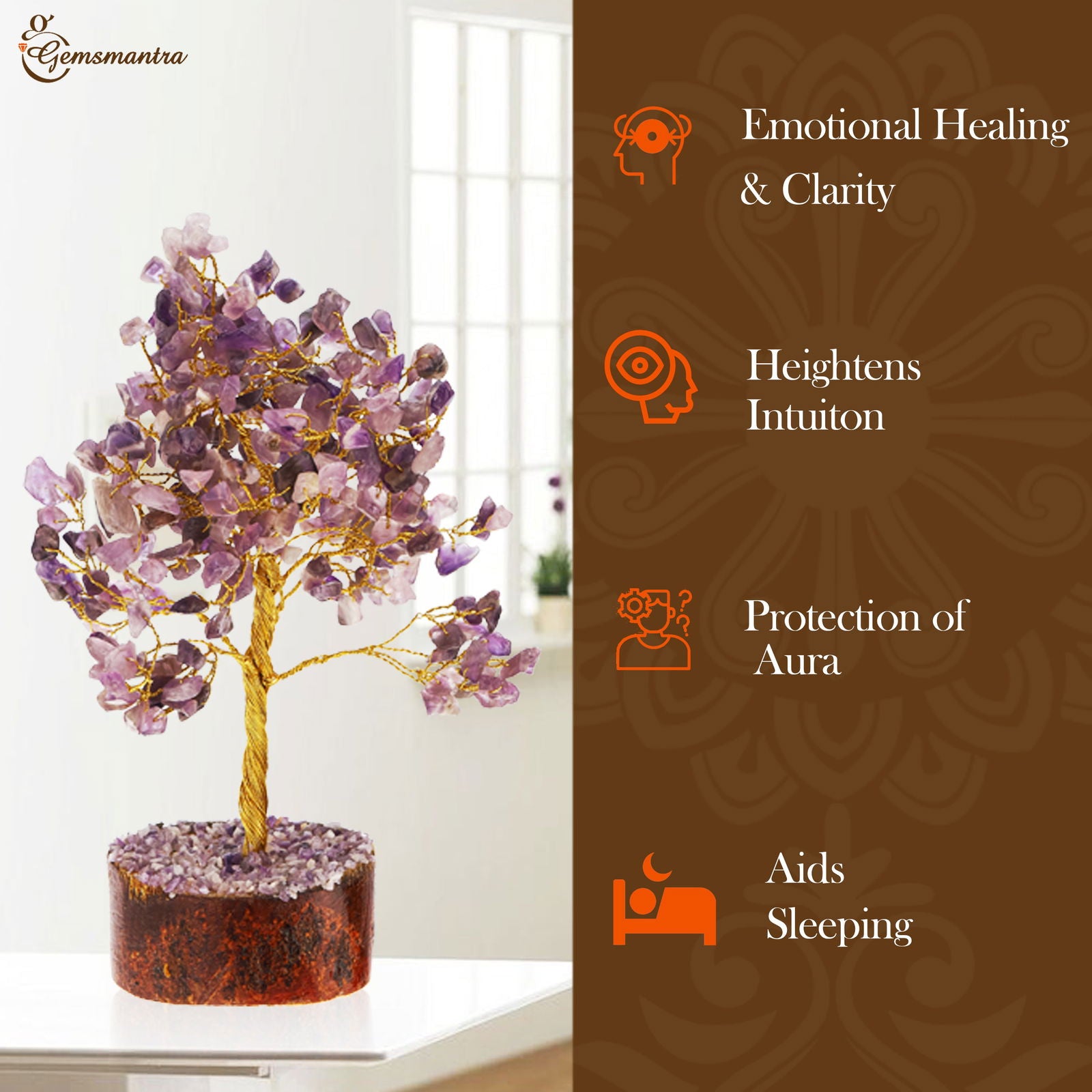 Large Amethyst Crystal Tree - Gemsmantra