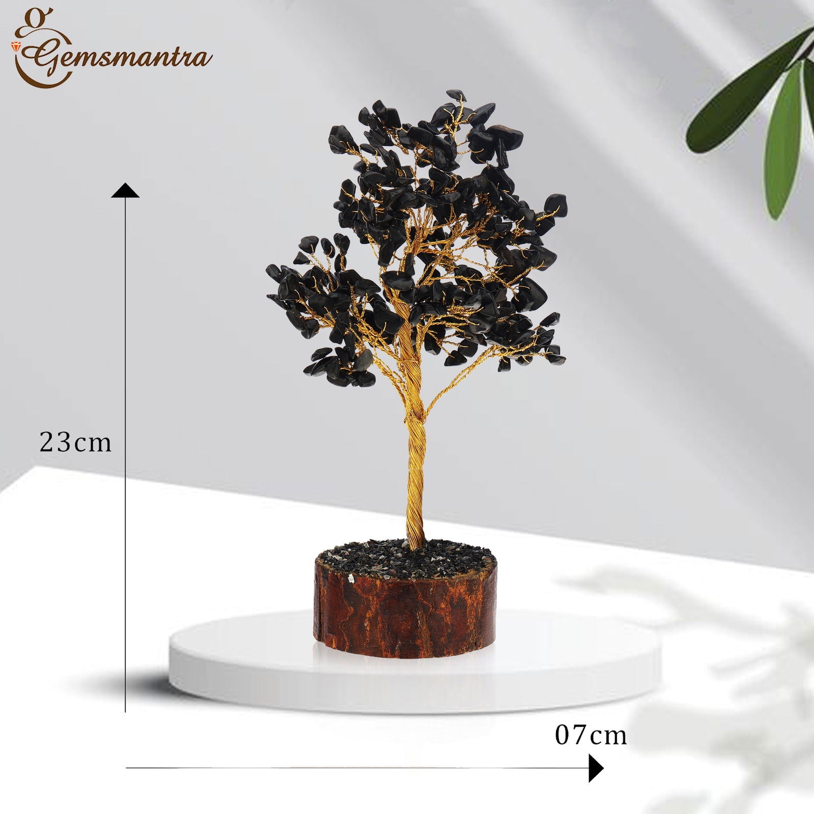 Large Black Agate Crystal Tree - Gemsmantra