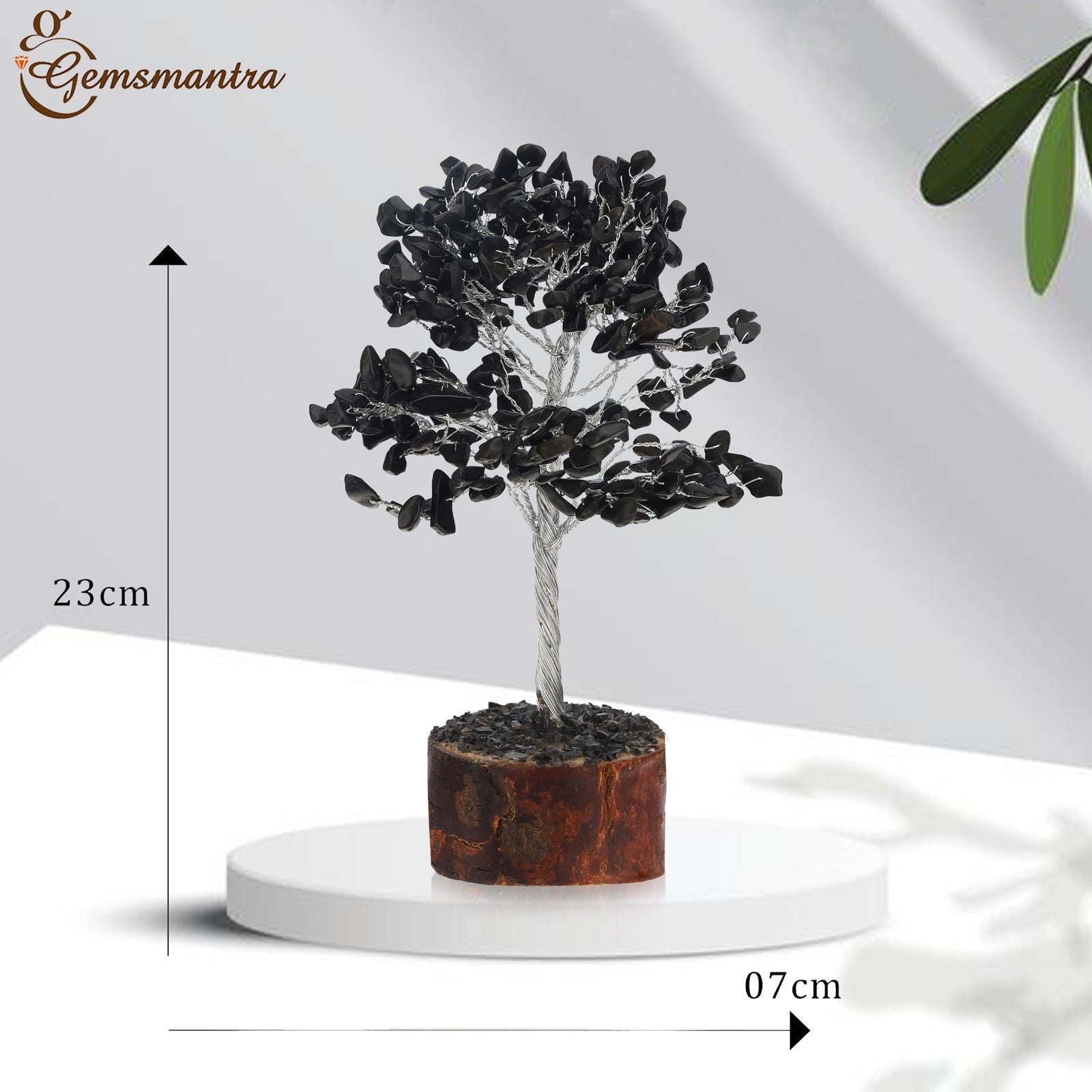 Large Black Agate Crystal Tree - Gemsmantra