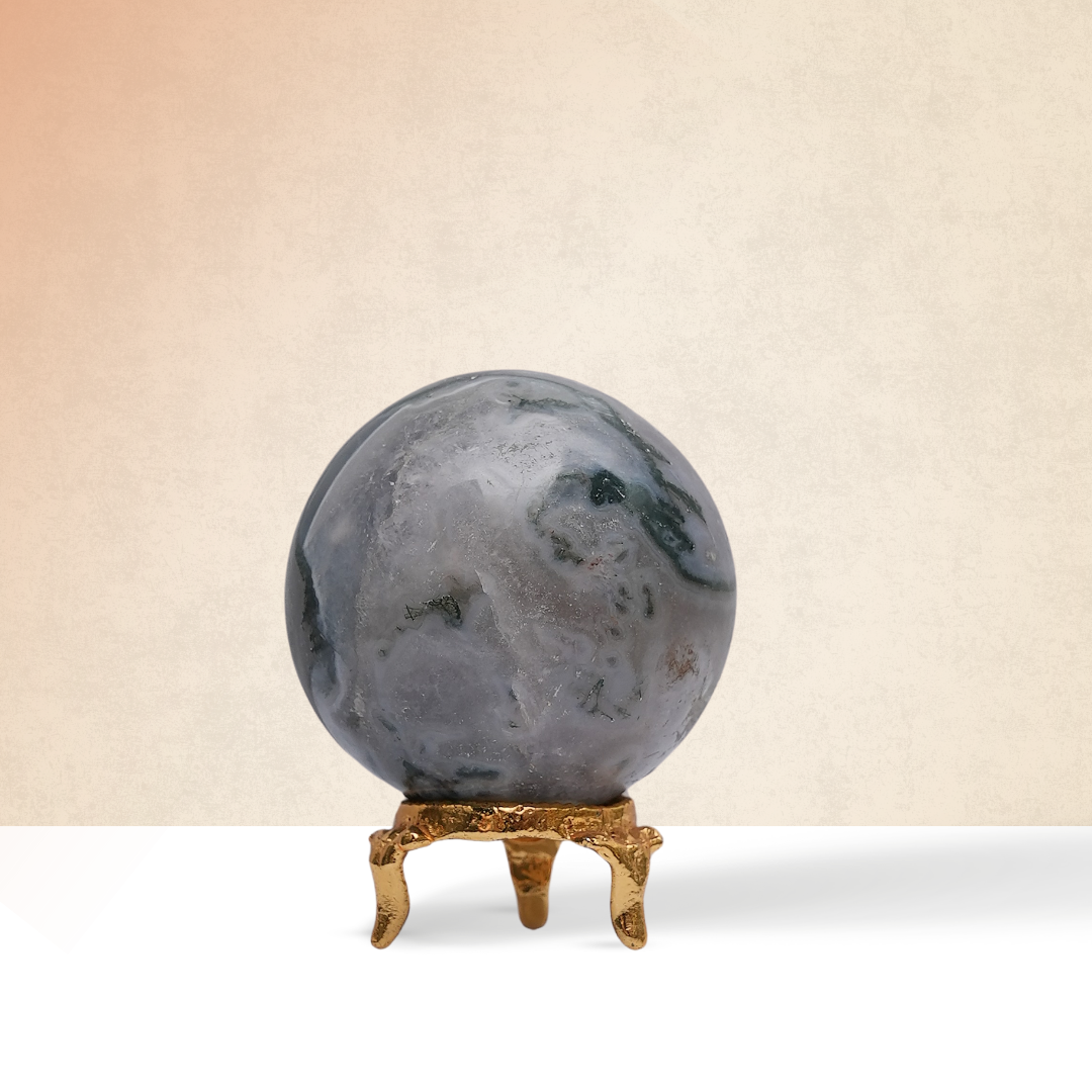 Moss Agate Sphere/Ball - Gemsmantra