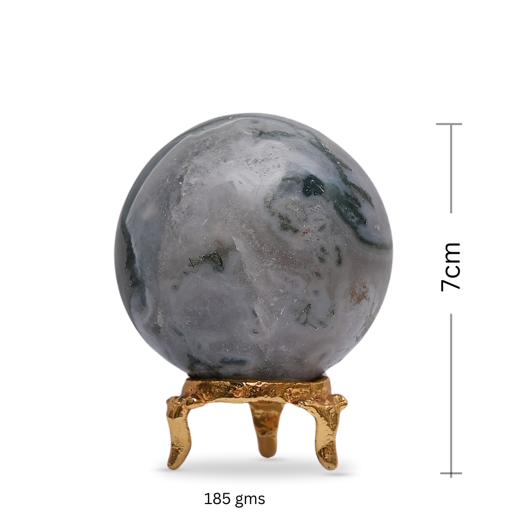 Moss Agate Sphere/Ball - Gemsmantra