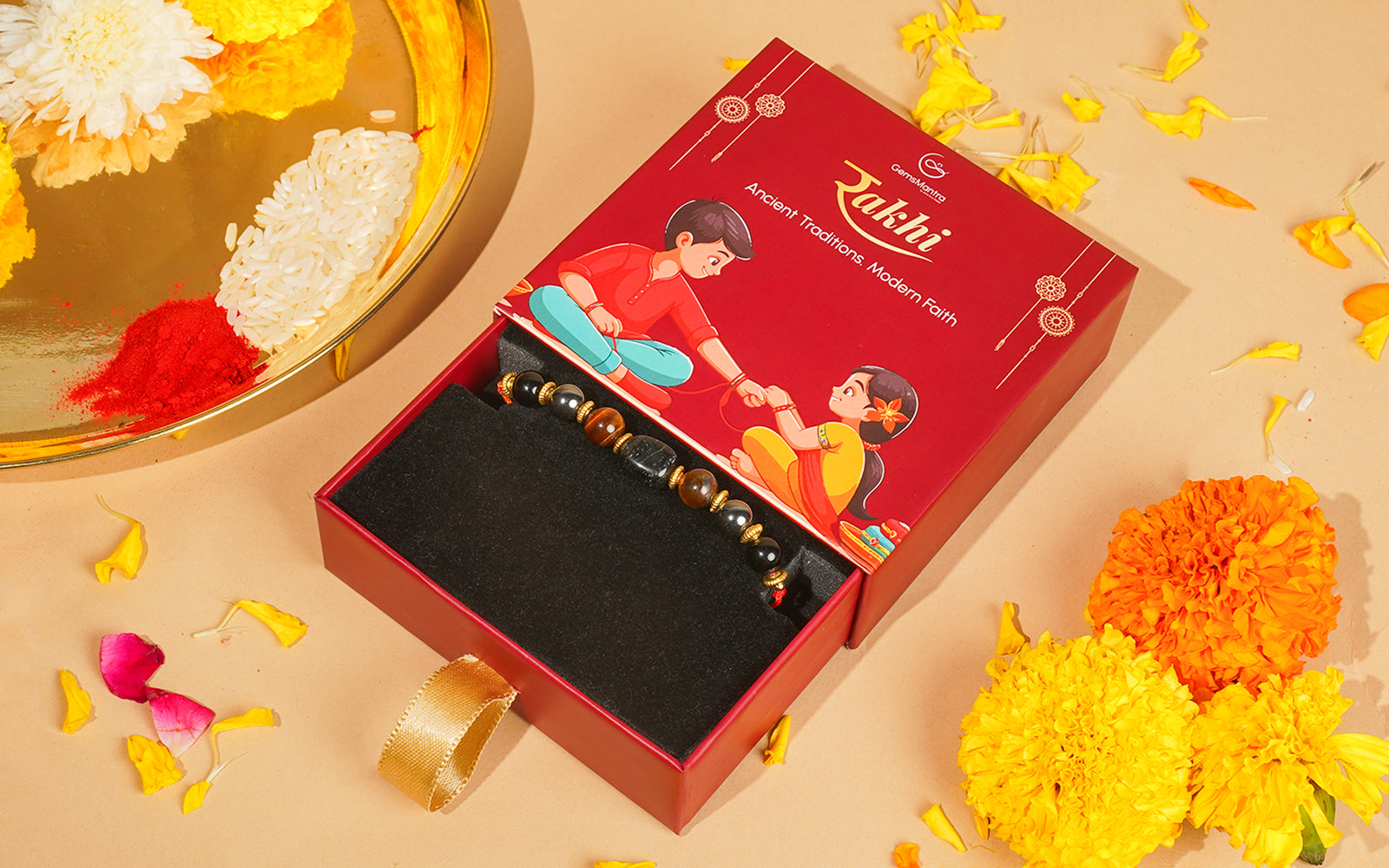 Protective Crystal Rakhi – For Strength, Focus & Energy Balance