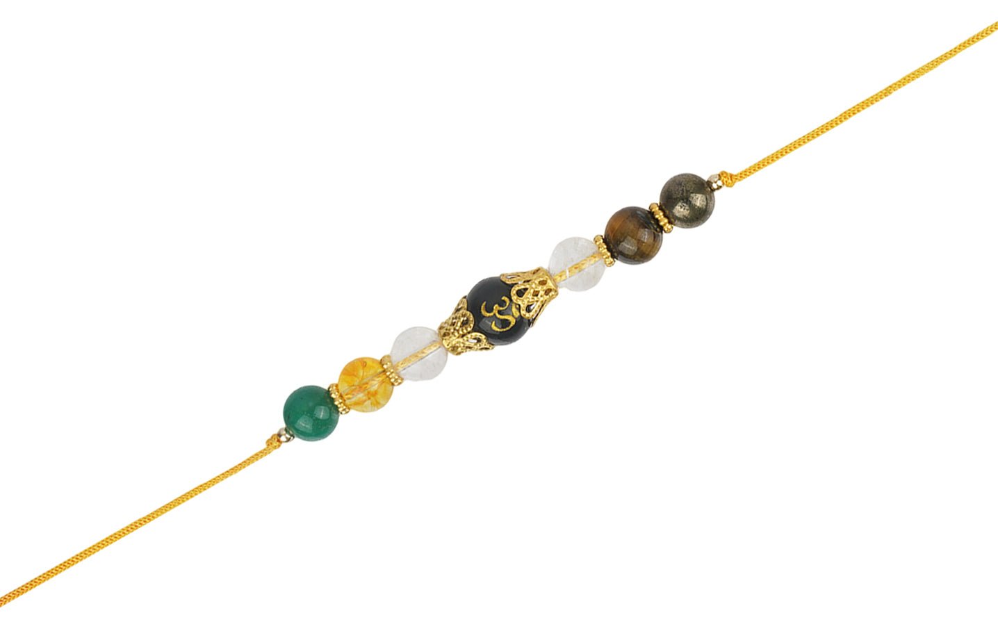Premium Om Rakhi – Energized Crystal Rakhi for Protection & Blessings