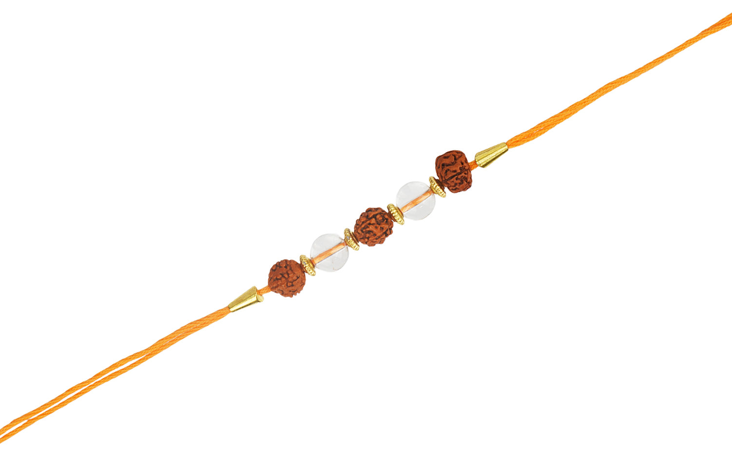 Crystal Rudraksha Rakhi - Sacred Raksha Bandhan Rakhi for Brother