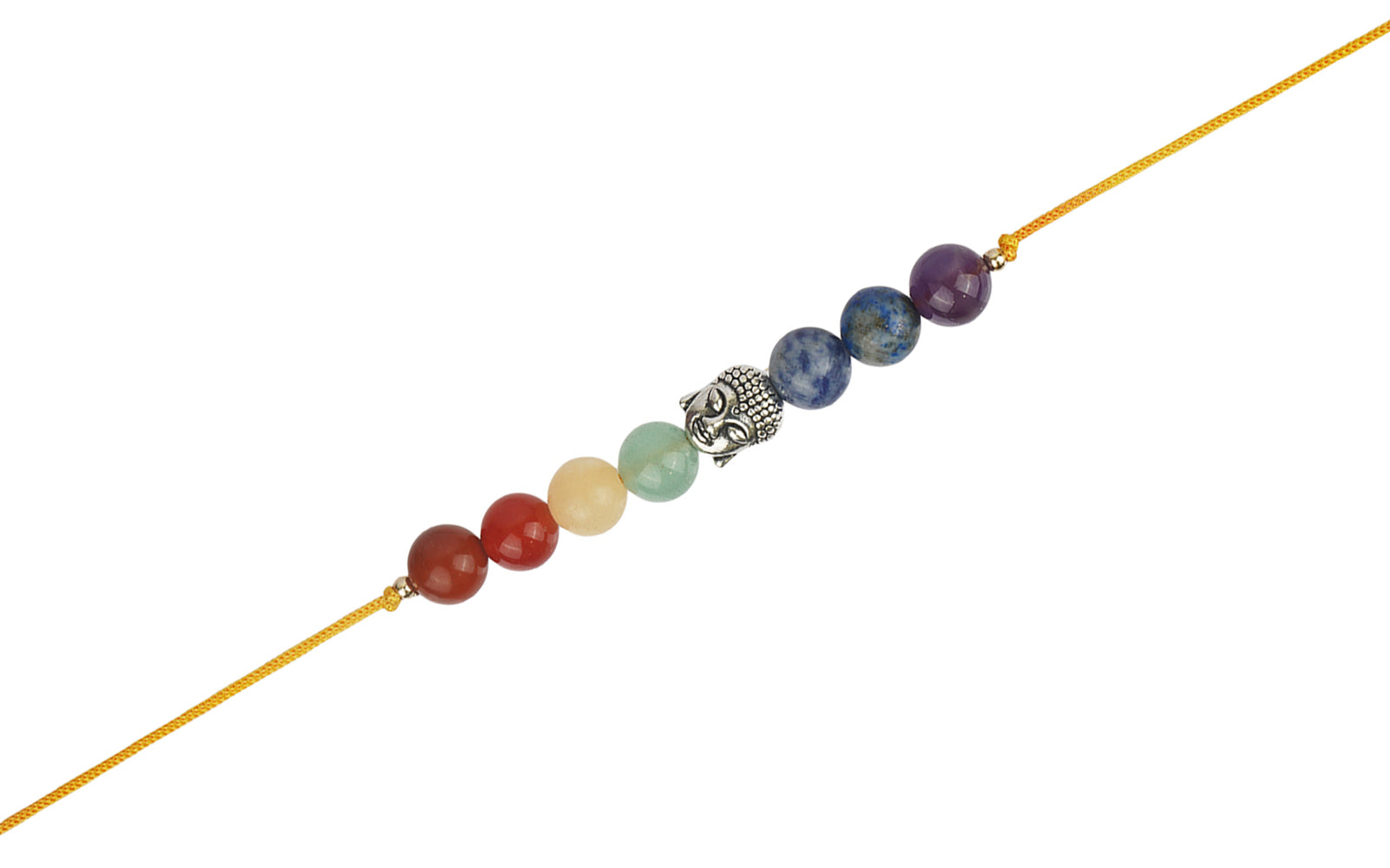 Seven Chakra Rakhi –  Rakhi with Buddha Bead