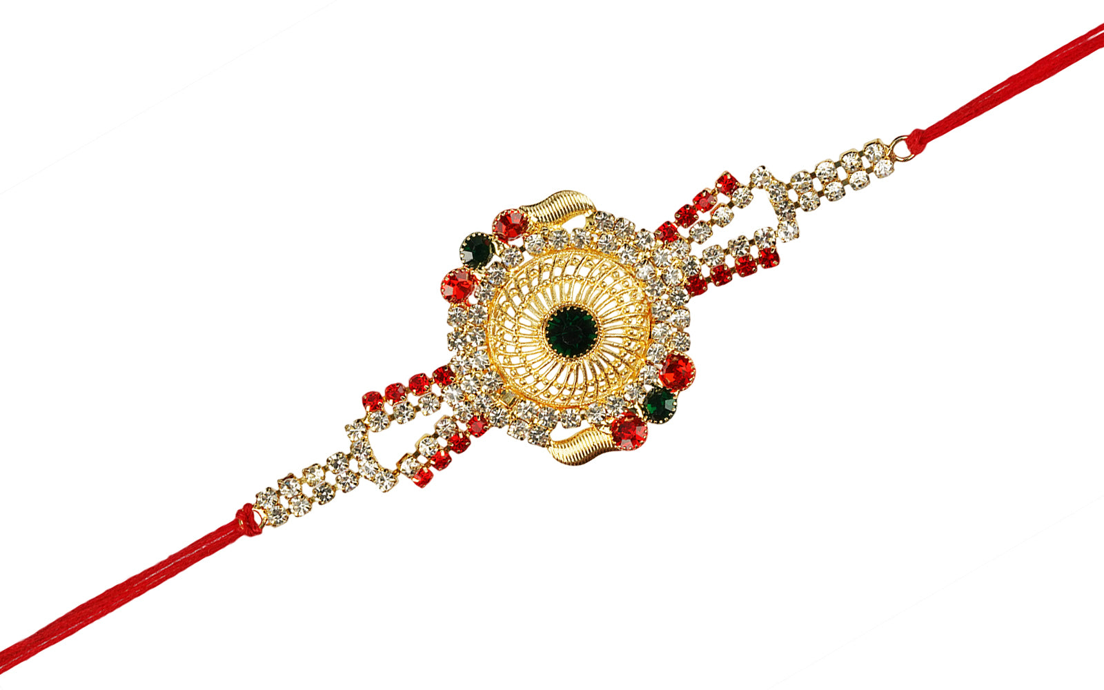 Divine Emerald Crown Rakhi