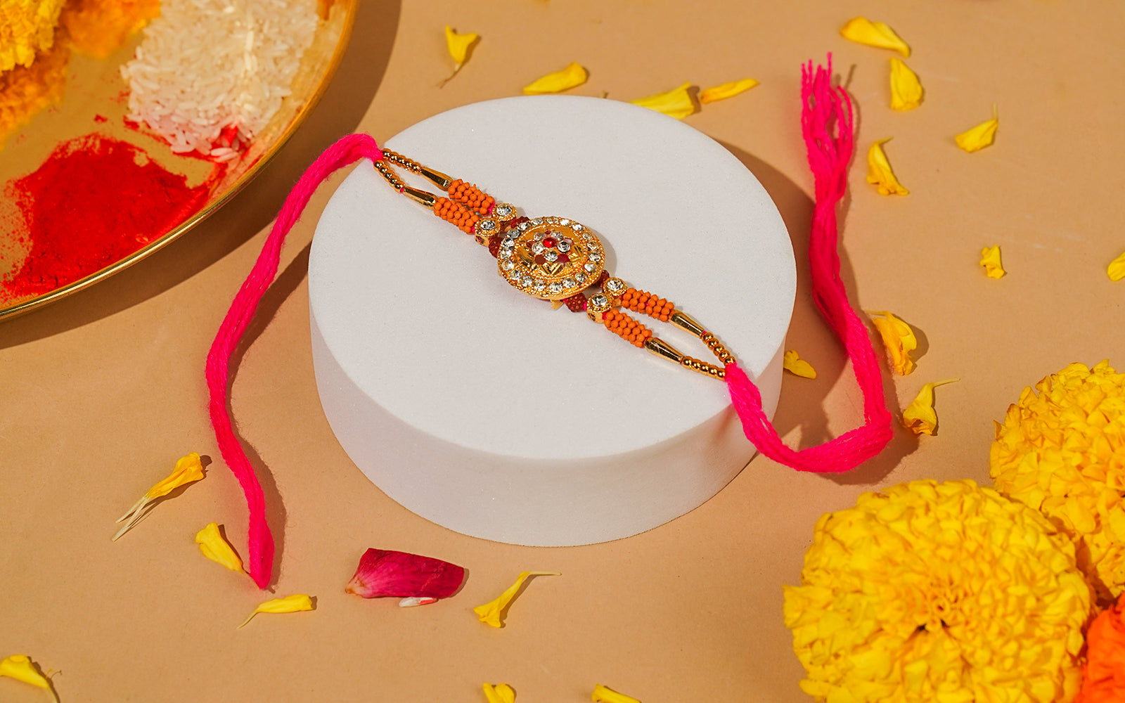 Marigold Circle Rakhi