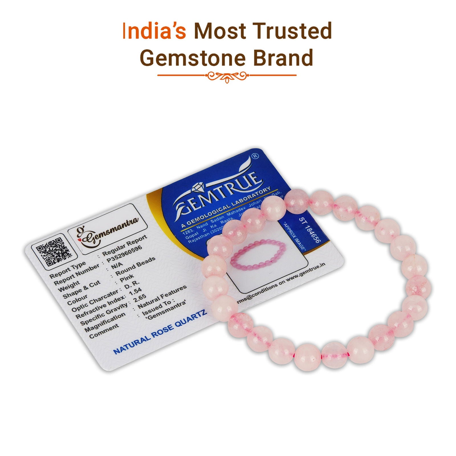 Rose Quartz Bracelet - Gemsmantra