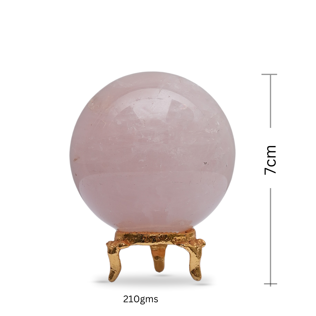 Rose Quartz Sphere/Ball - Gemsmantra