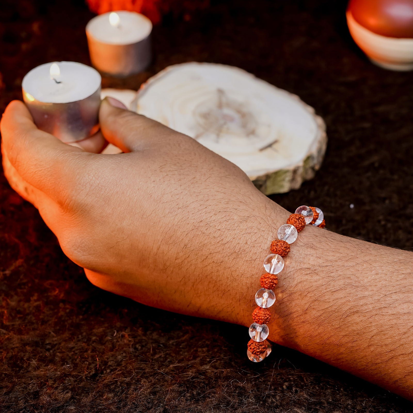 Rudraksha Crystal Bracelet - Gemsmantra