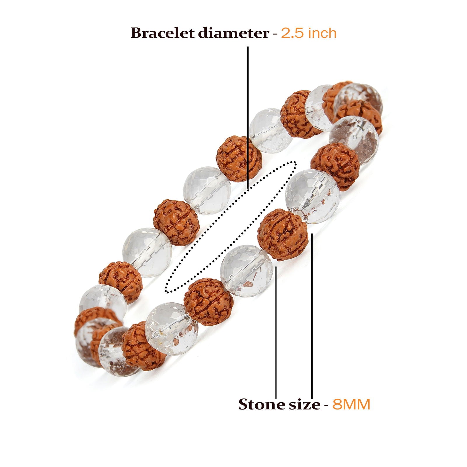 Rudraksha Crystal Bracelet - Gemsmantra