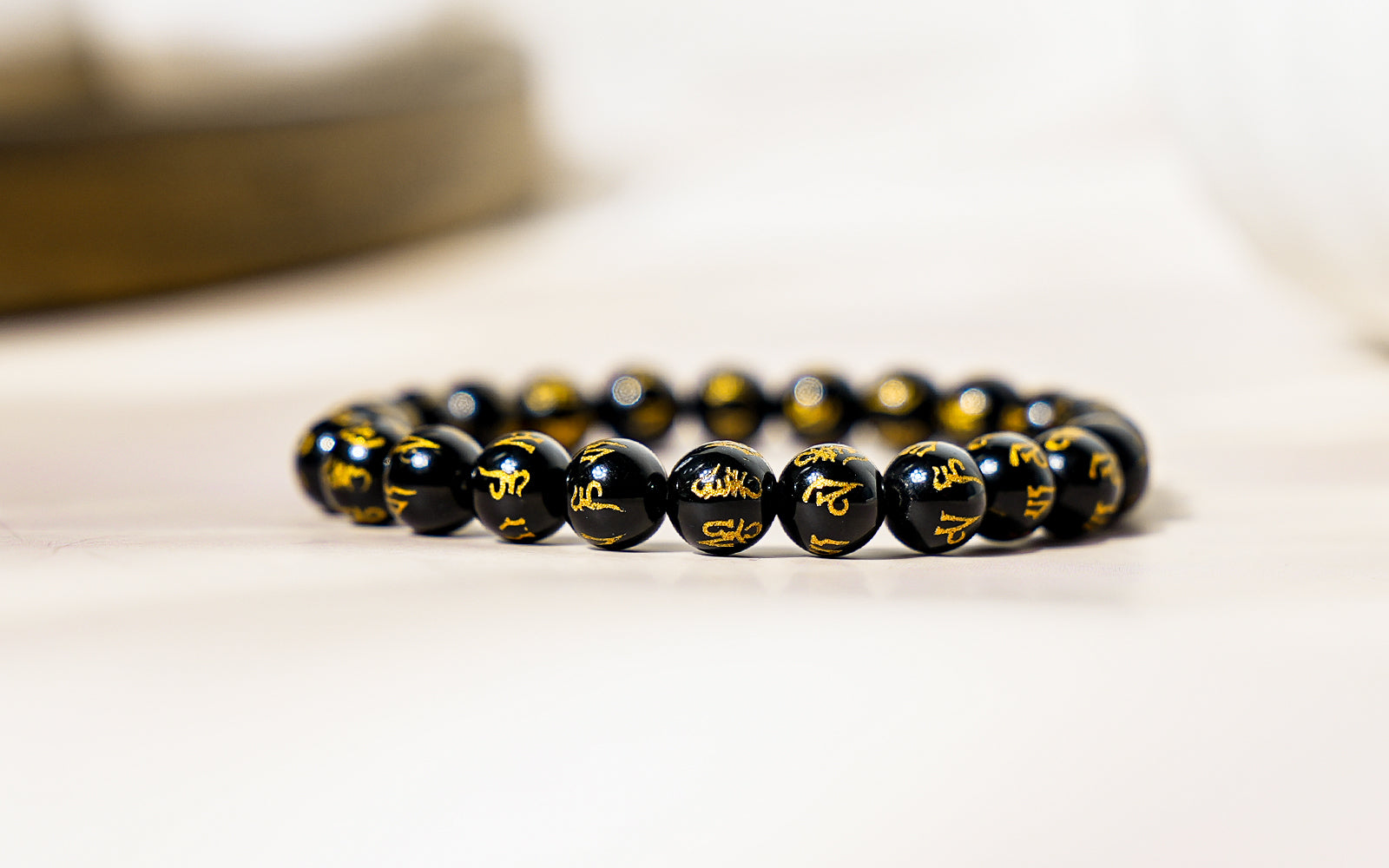 Black Om Mani Bracelet