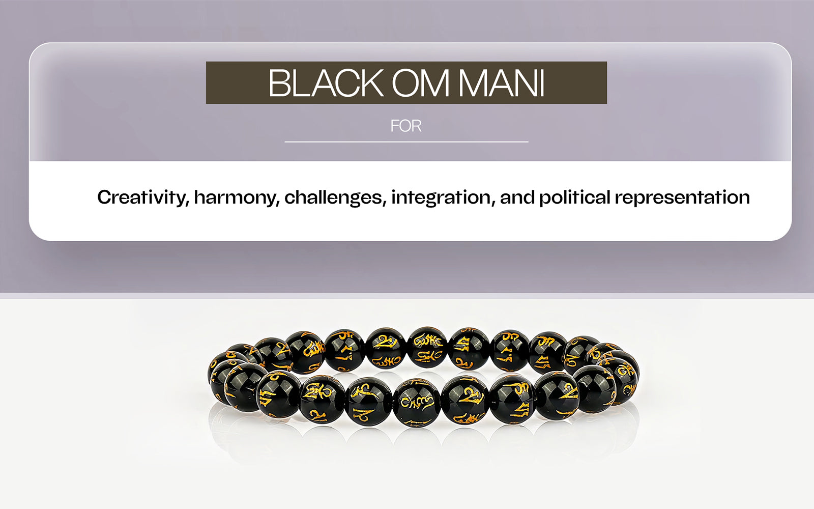 Black Om Mani Bracelet