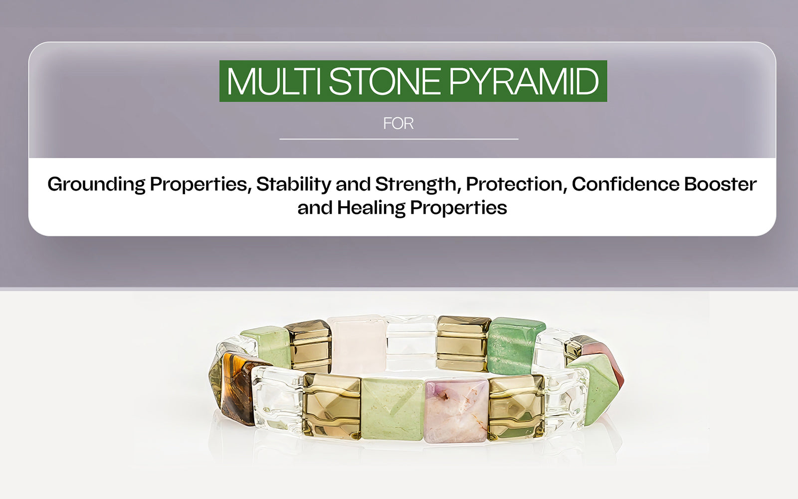 Multi Stone Pyramid Bracelet