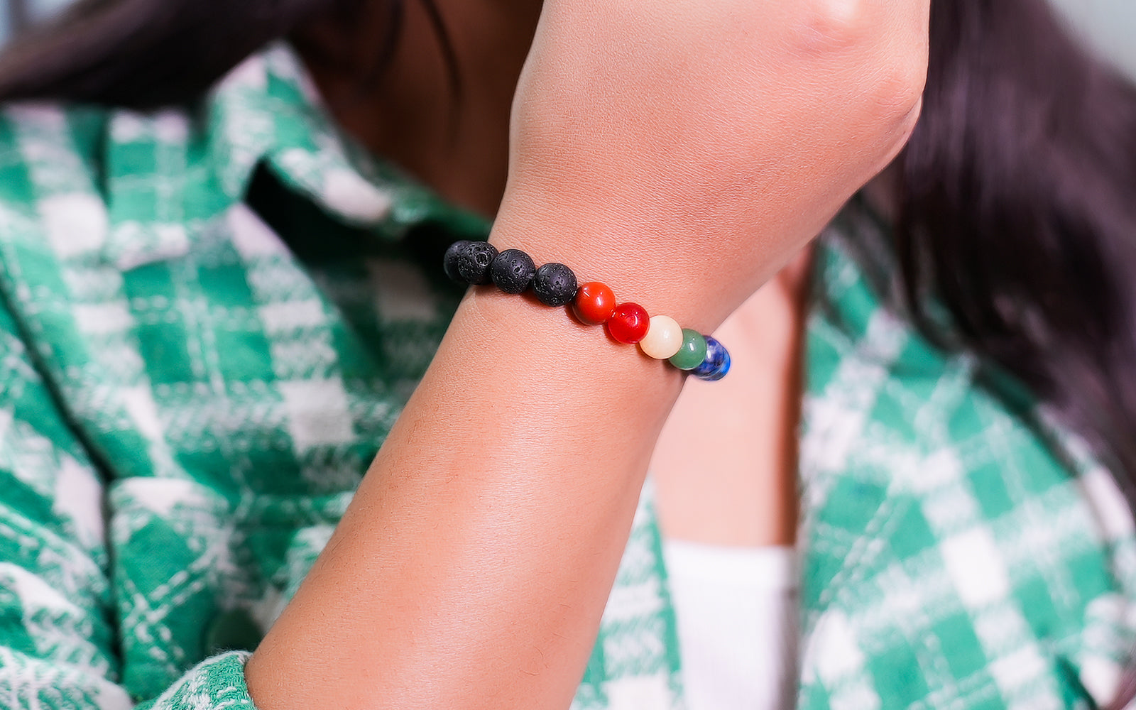 7 Chakra Lawa Bracelet