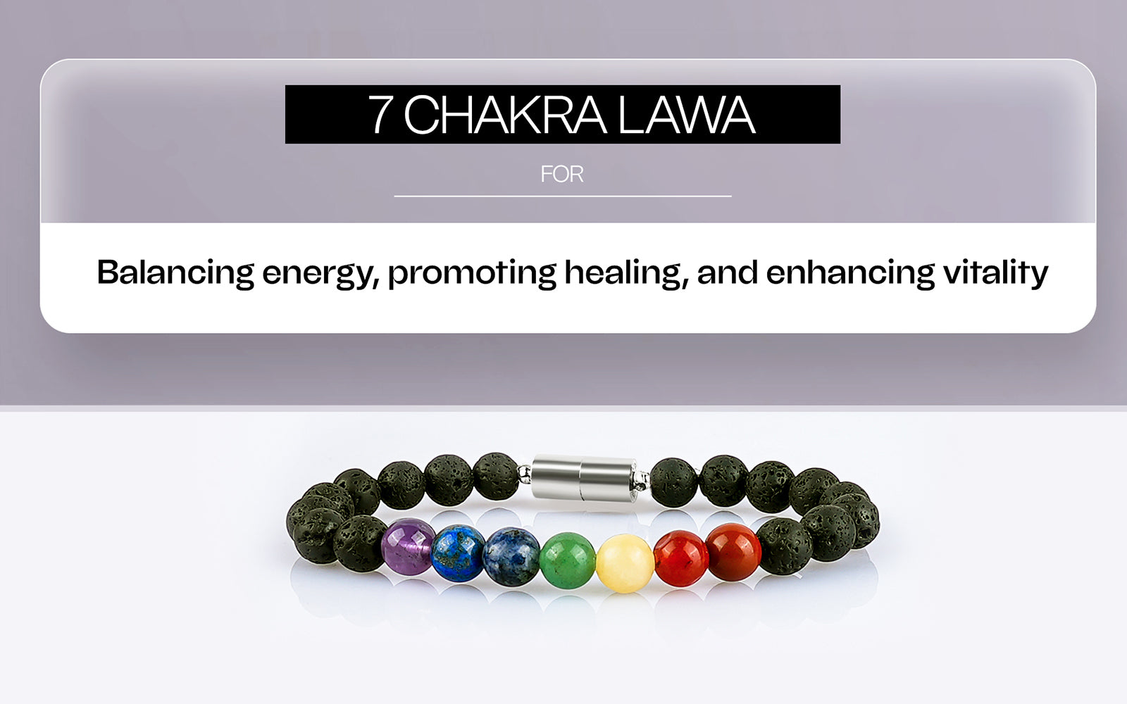 7 Chakra Lawa Bracelet