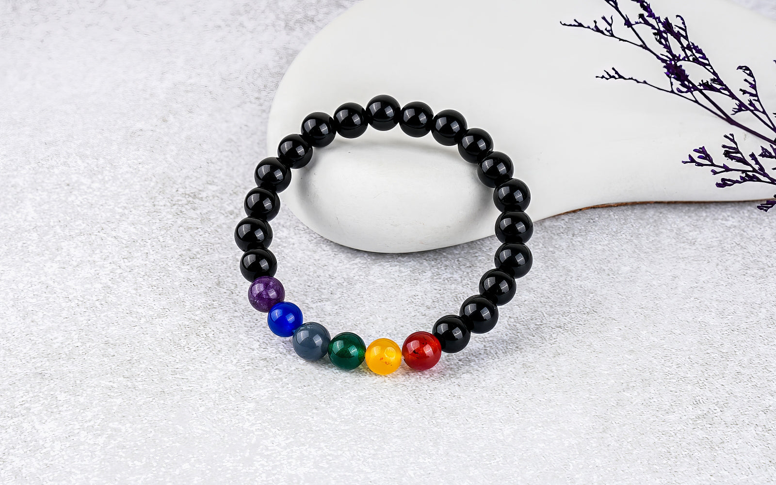 7 Chakra Agate Bracelet