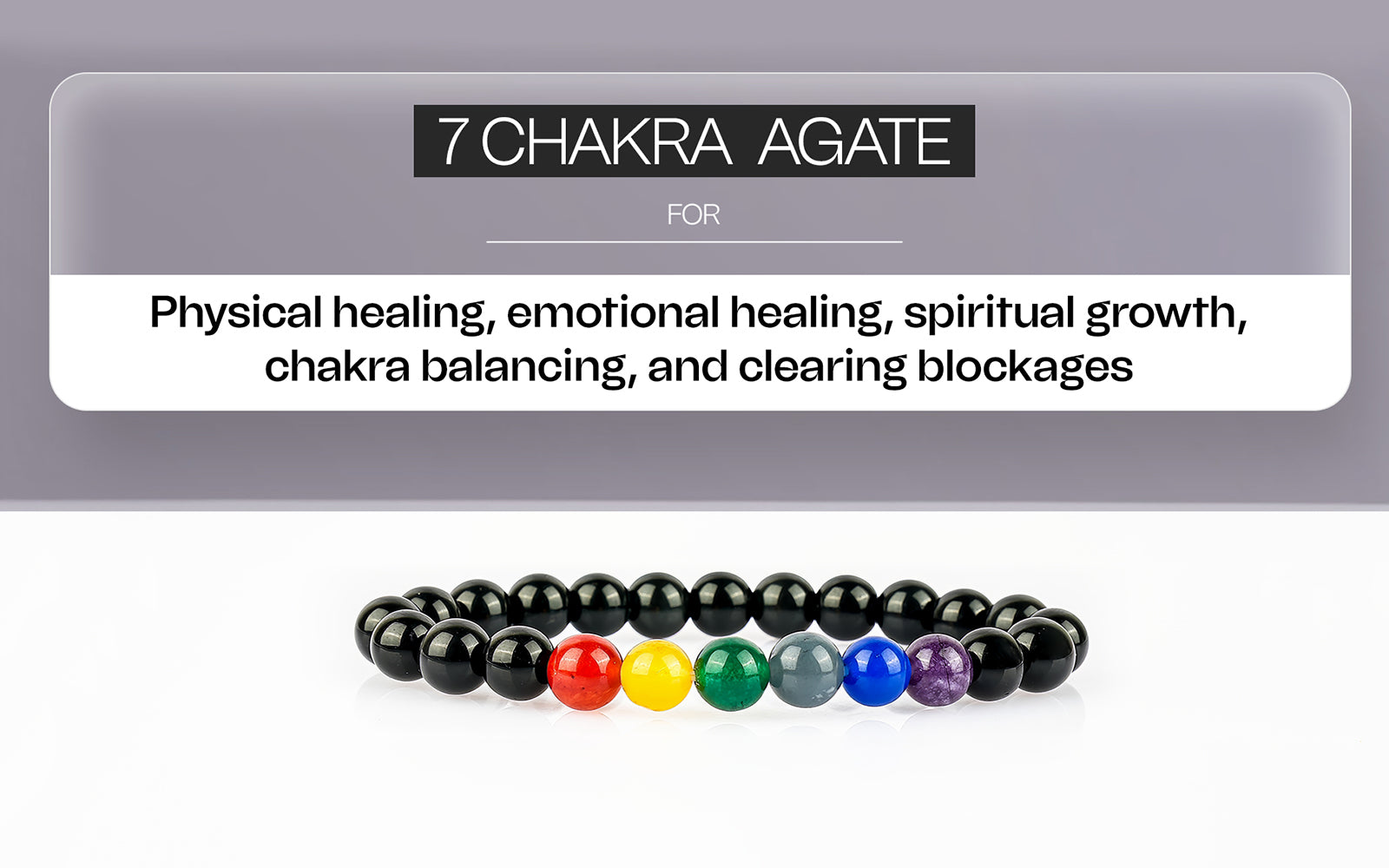 7 Chakra Agate Bracelet