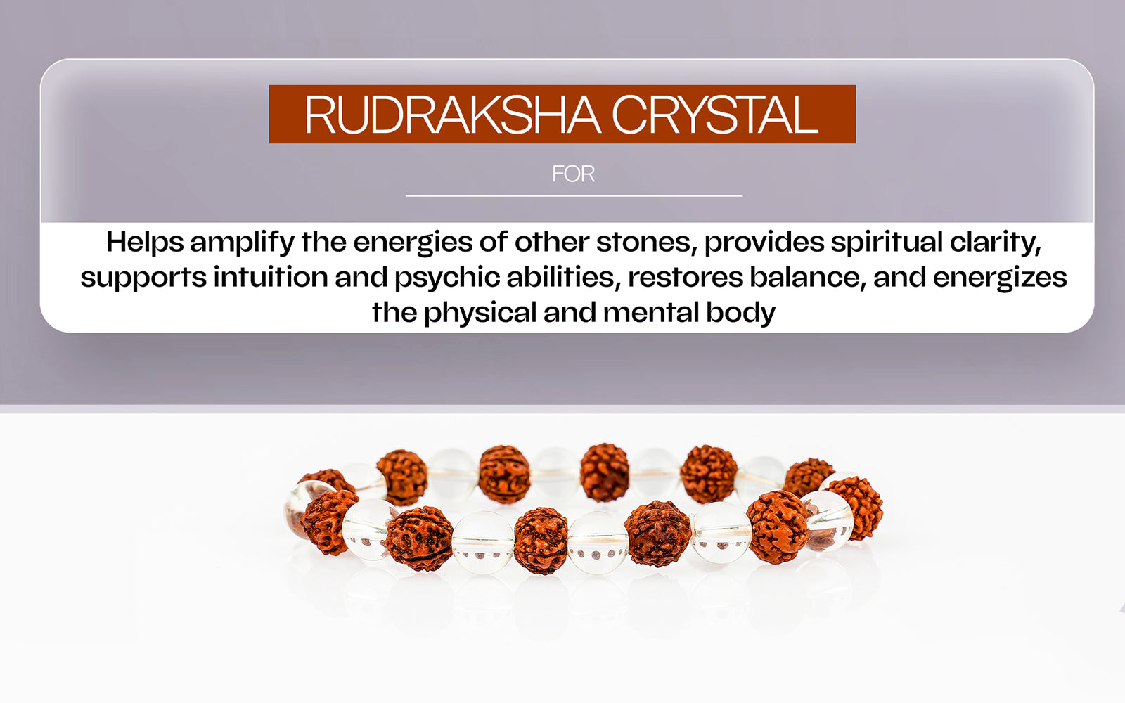 Rudraksha Crystal Bracelet